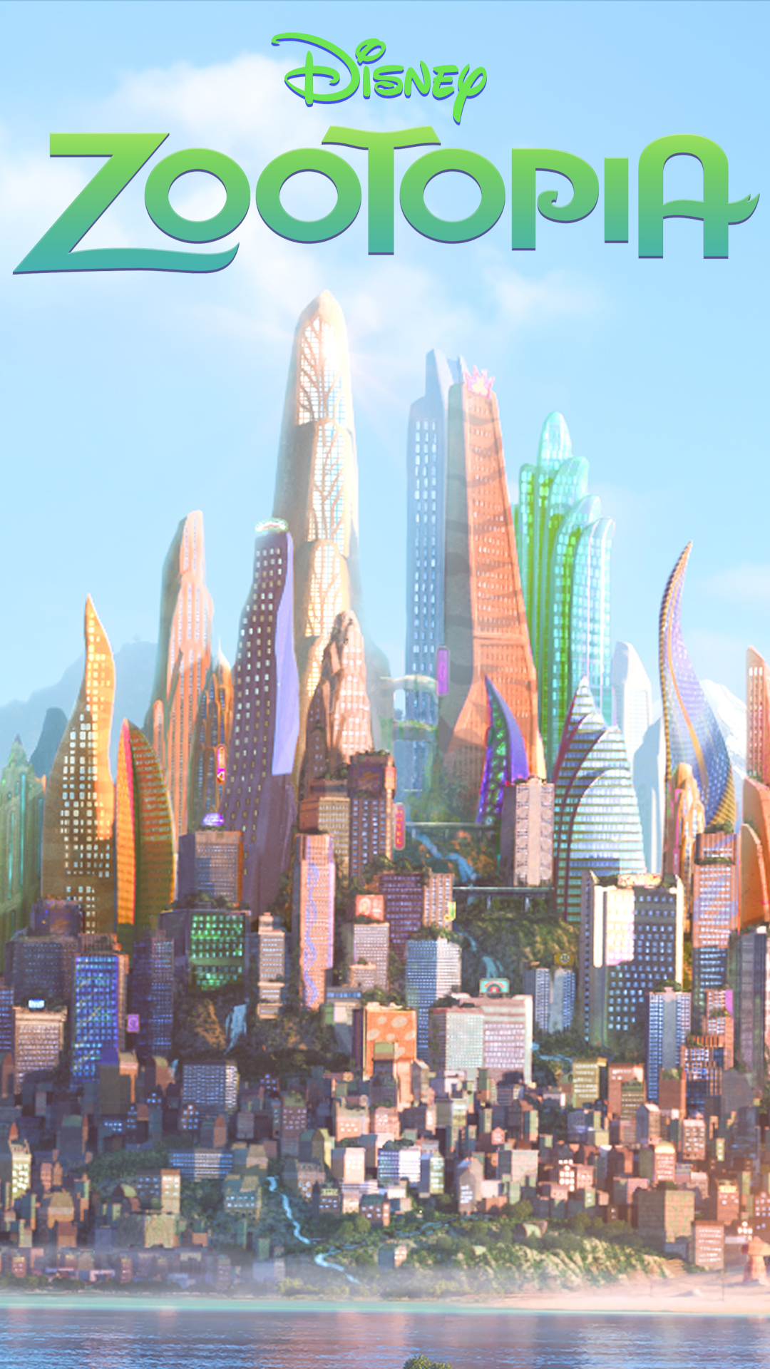 1080x1920 Zootopia Skyline Phone Wallpaper (1080x1920): zootopia