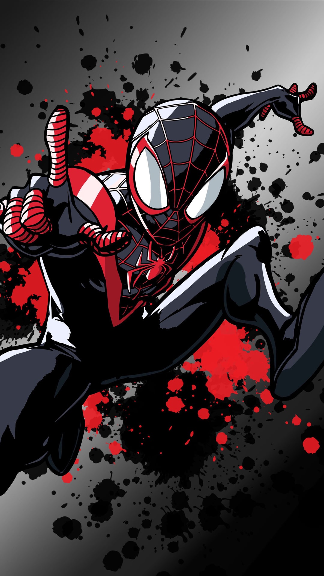 1080x1920  1125x2436 Человек-паук Miles Morales Art 4k Iphone X