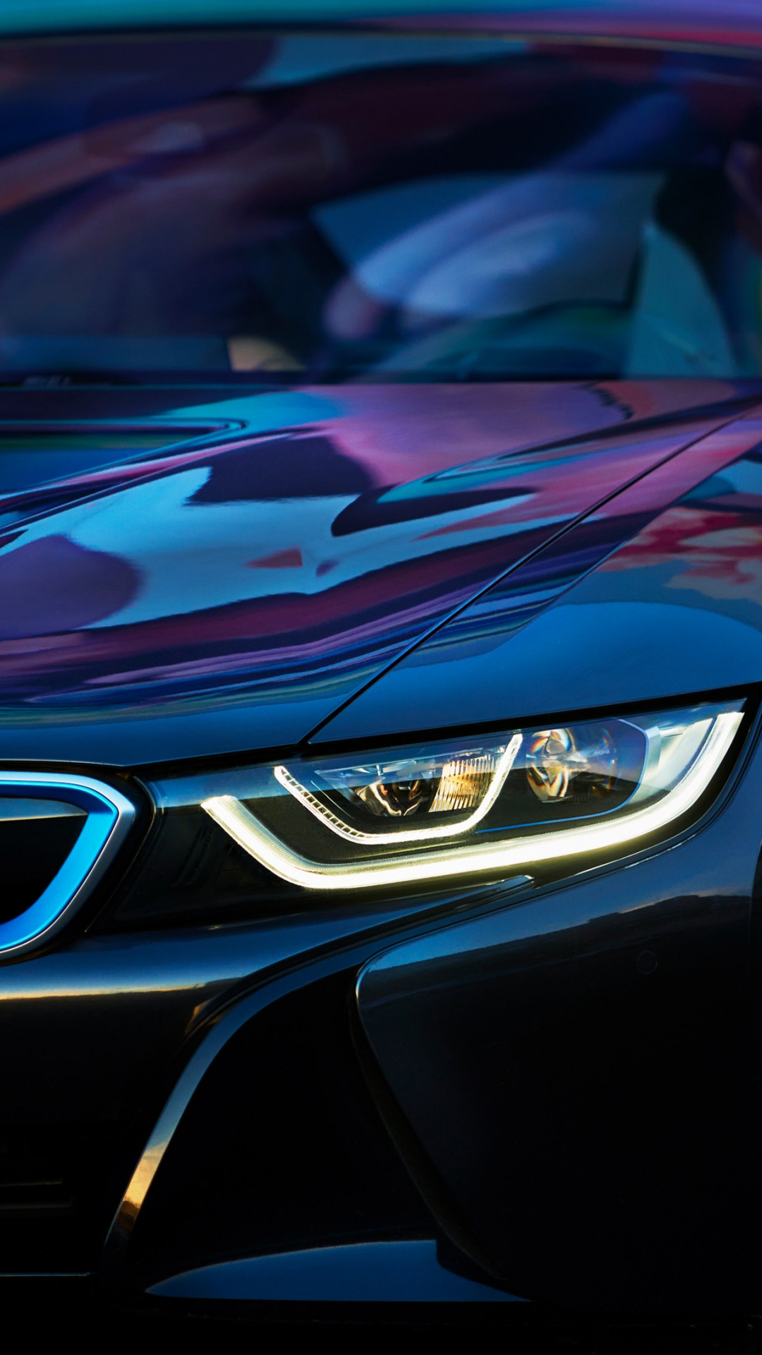 BMW i8 неоновая