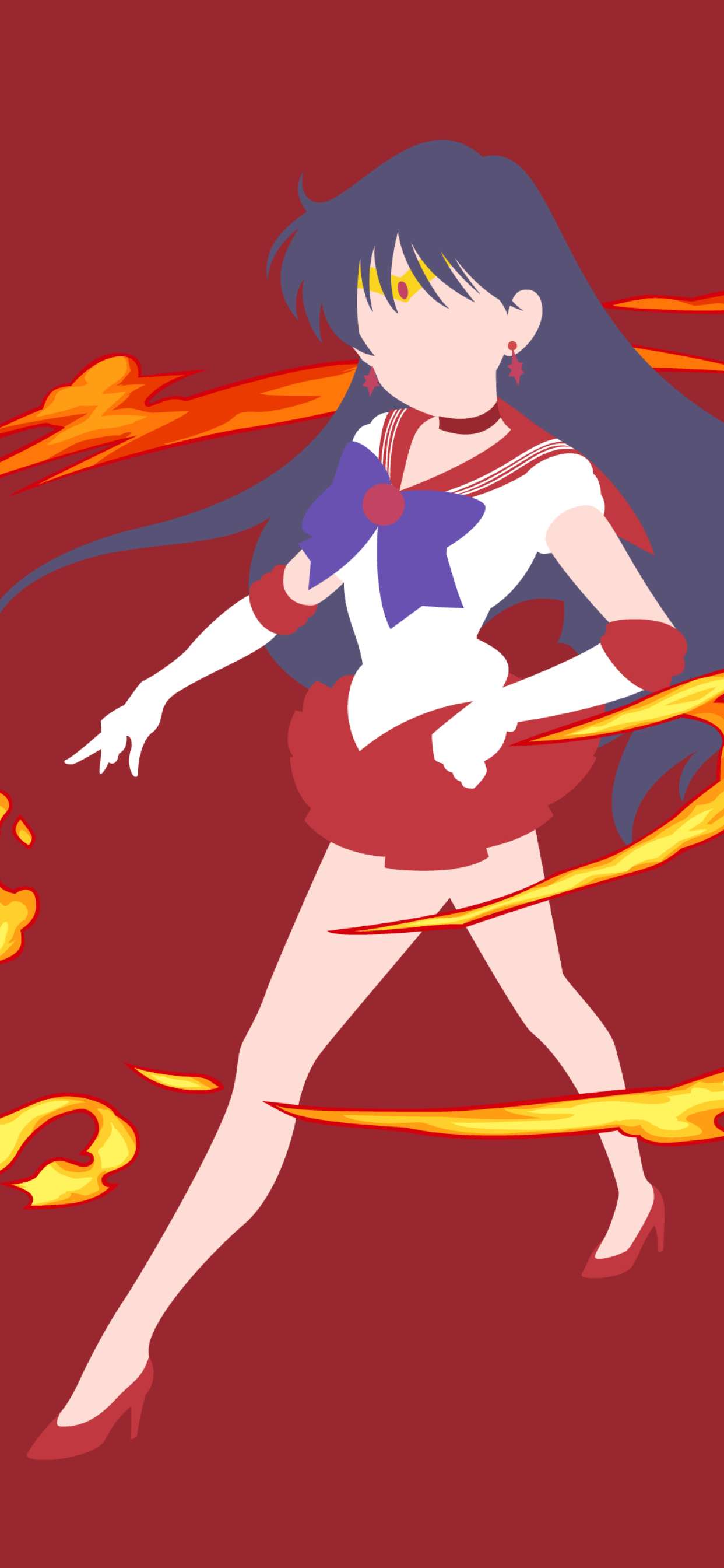 1242x2688 Minimalist Sailor Moon Phone Wallpaper