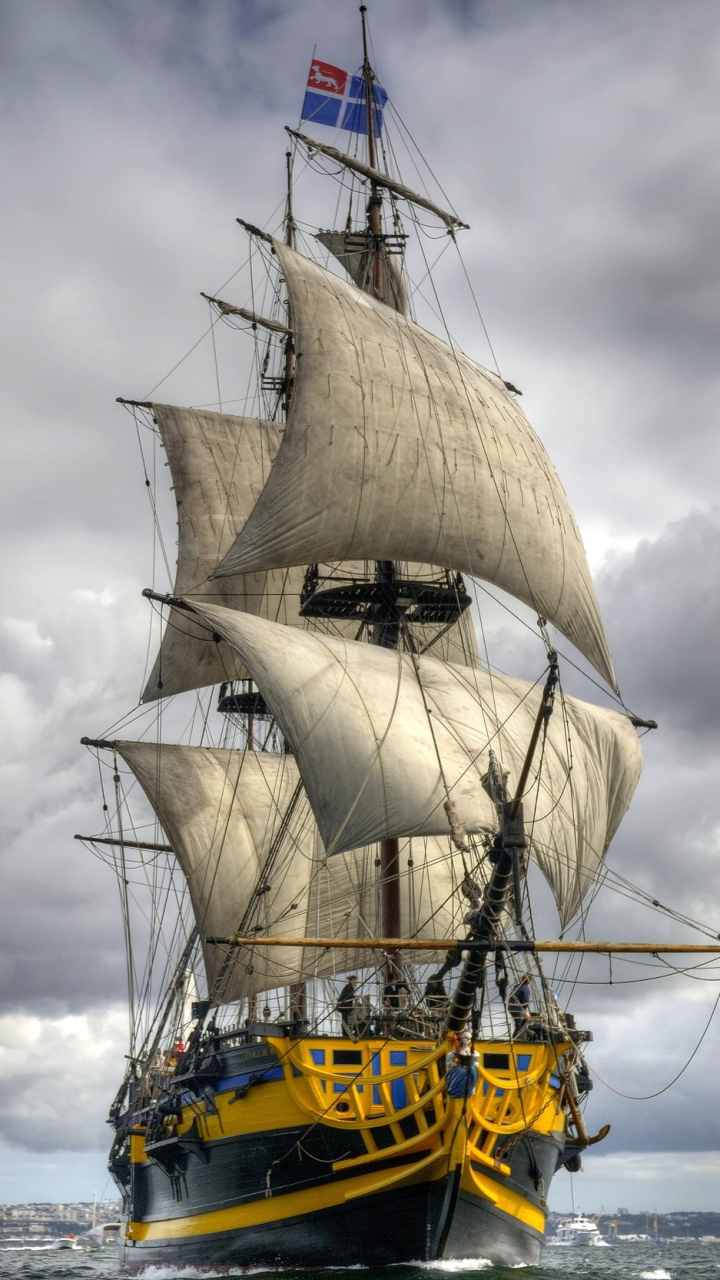 720x1280  iPhone 11 Wallpaper Пейзаж Лодка Океан Море Обои Фон # Обои # Фон #iPhone #Phone #Mobile | Парусные корабли Парусная лодка 