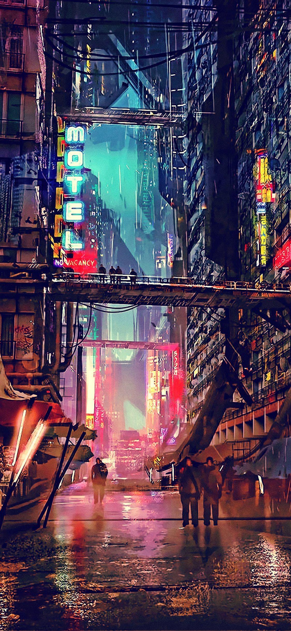 1125x2436  _Cyberpunk City Wallpapers [настольный стол, iPhone, ноутбук, мобильный телефон # 
