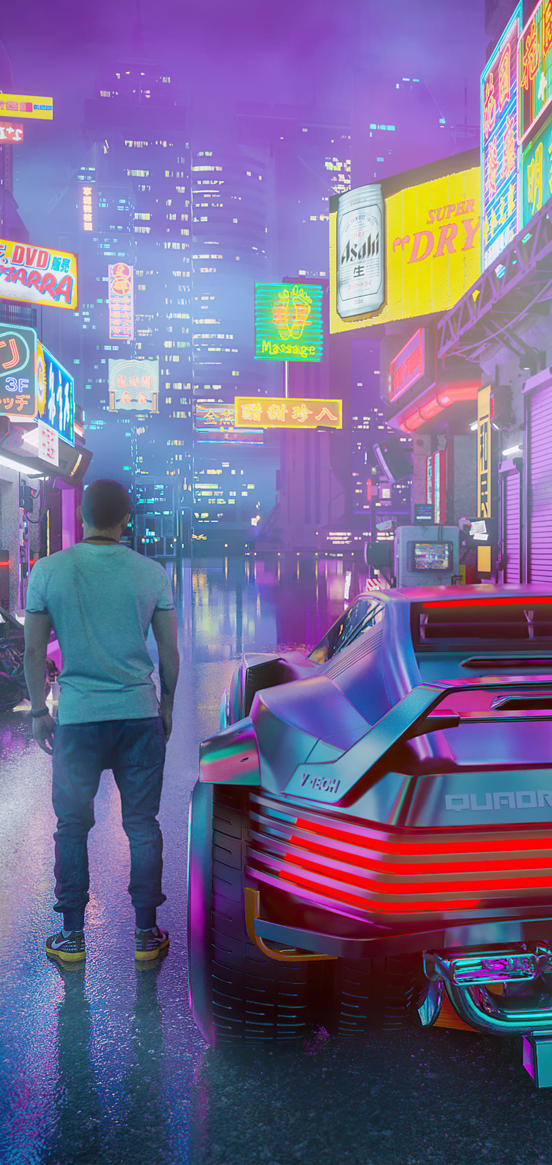 1080x2280  Video Game Cyberpunk 2077 - Mobile abyss _cyberpunk автомобиль ночной город 4K обои # 6.2168 