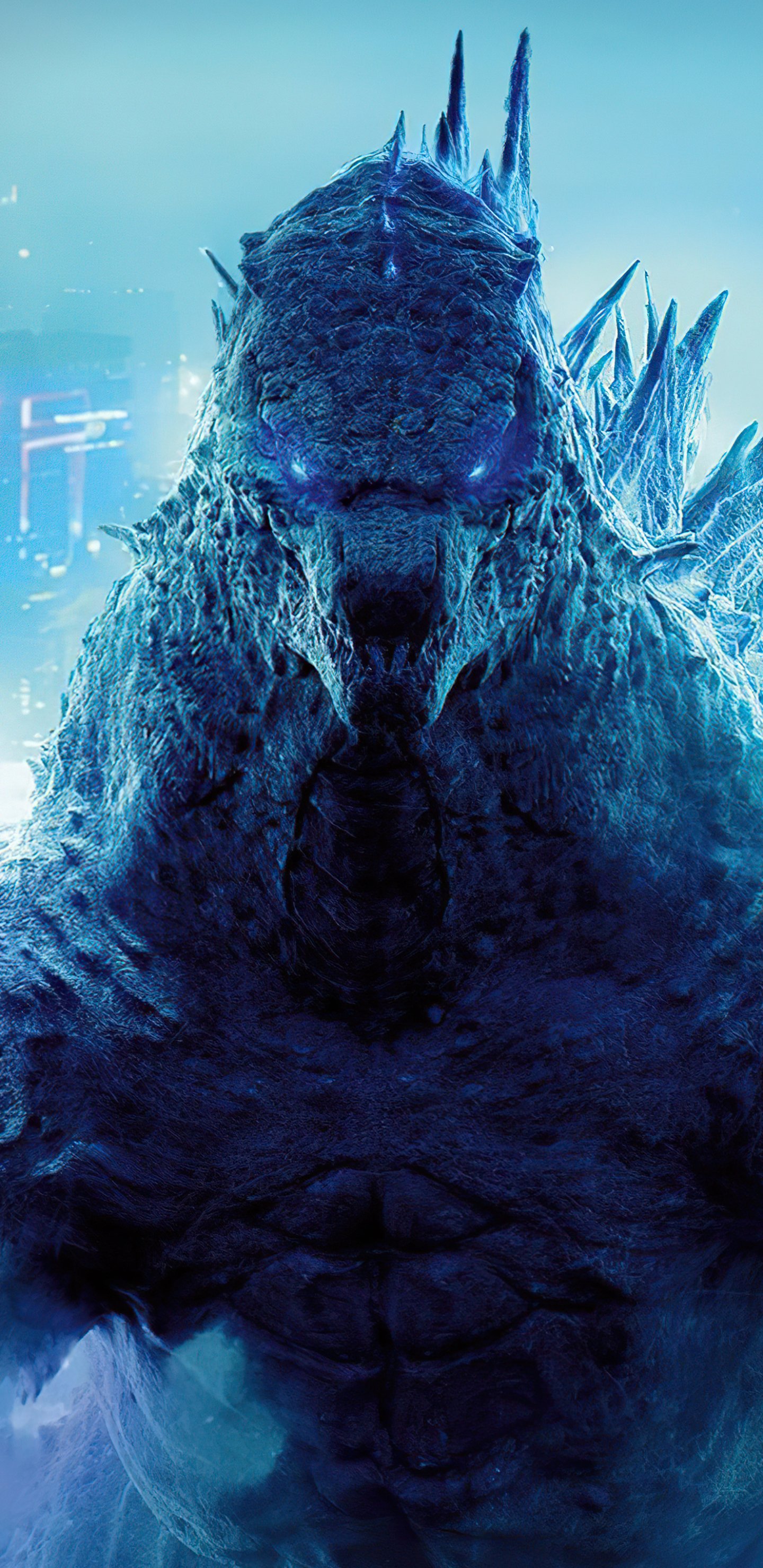 1440x2960 fire Godzilla Телефон Обои - обои Cave