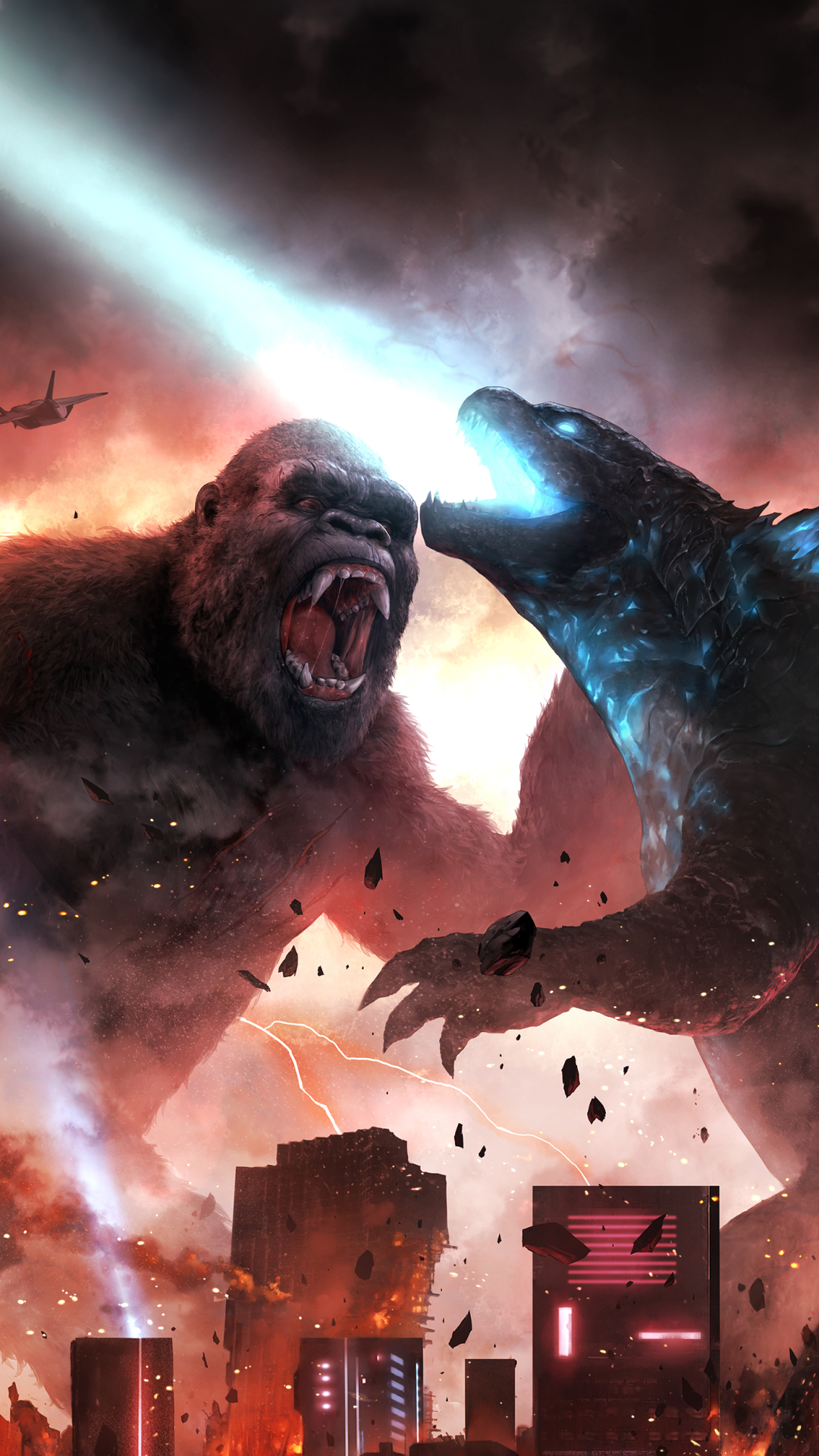 1080x1920 best Hodzilla vs Kong iPhone 12 HD обои - ilikewallpaper