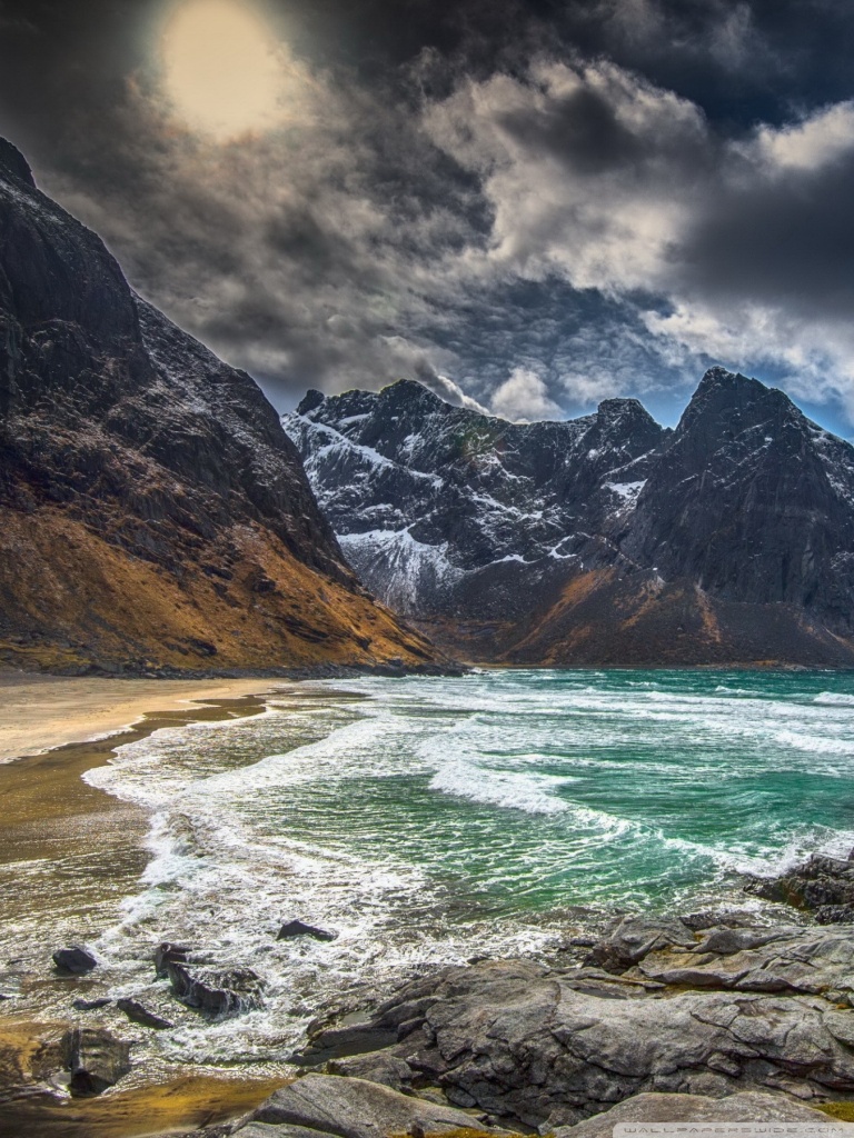 768x1024  auroora Borealis, Aurora Borealis, Лофотенский остров, Норвегия, Снег, HD на телефон. | PeakPX