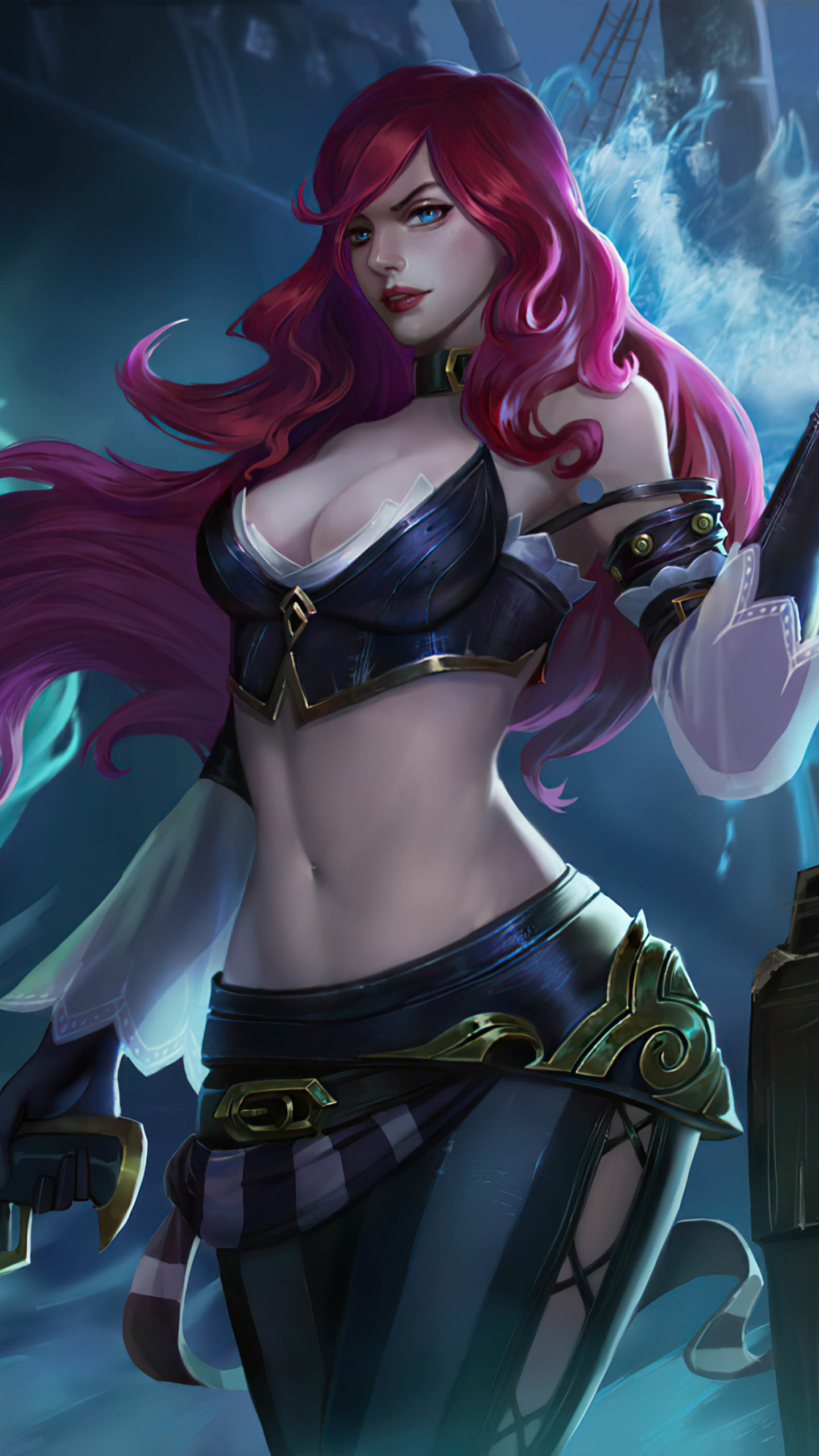 1440x2560  miss Fortune LOL 4K Телефон iPhone Обои # 7411A 