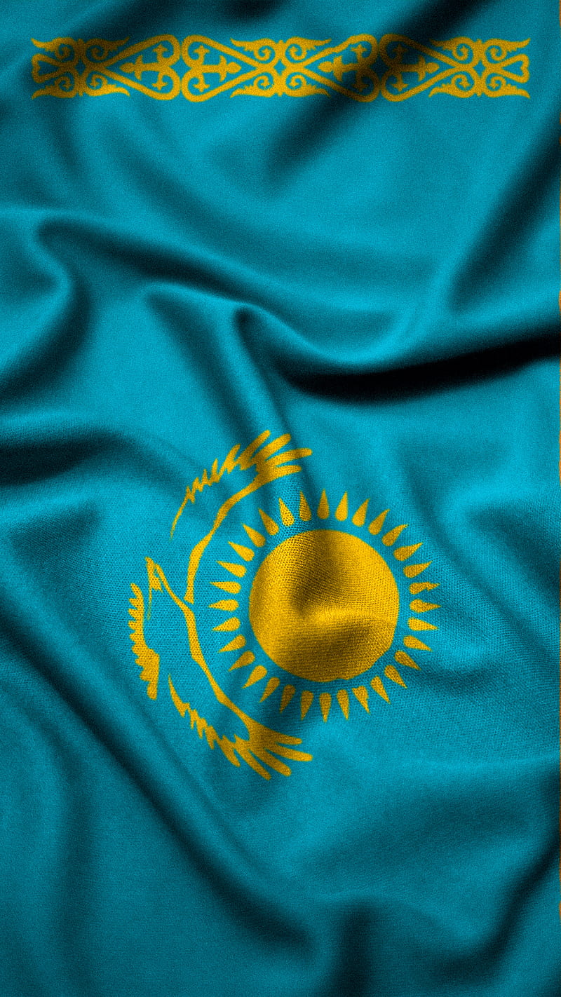 Казахстан флаг красивый