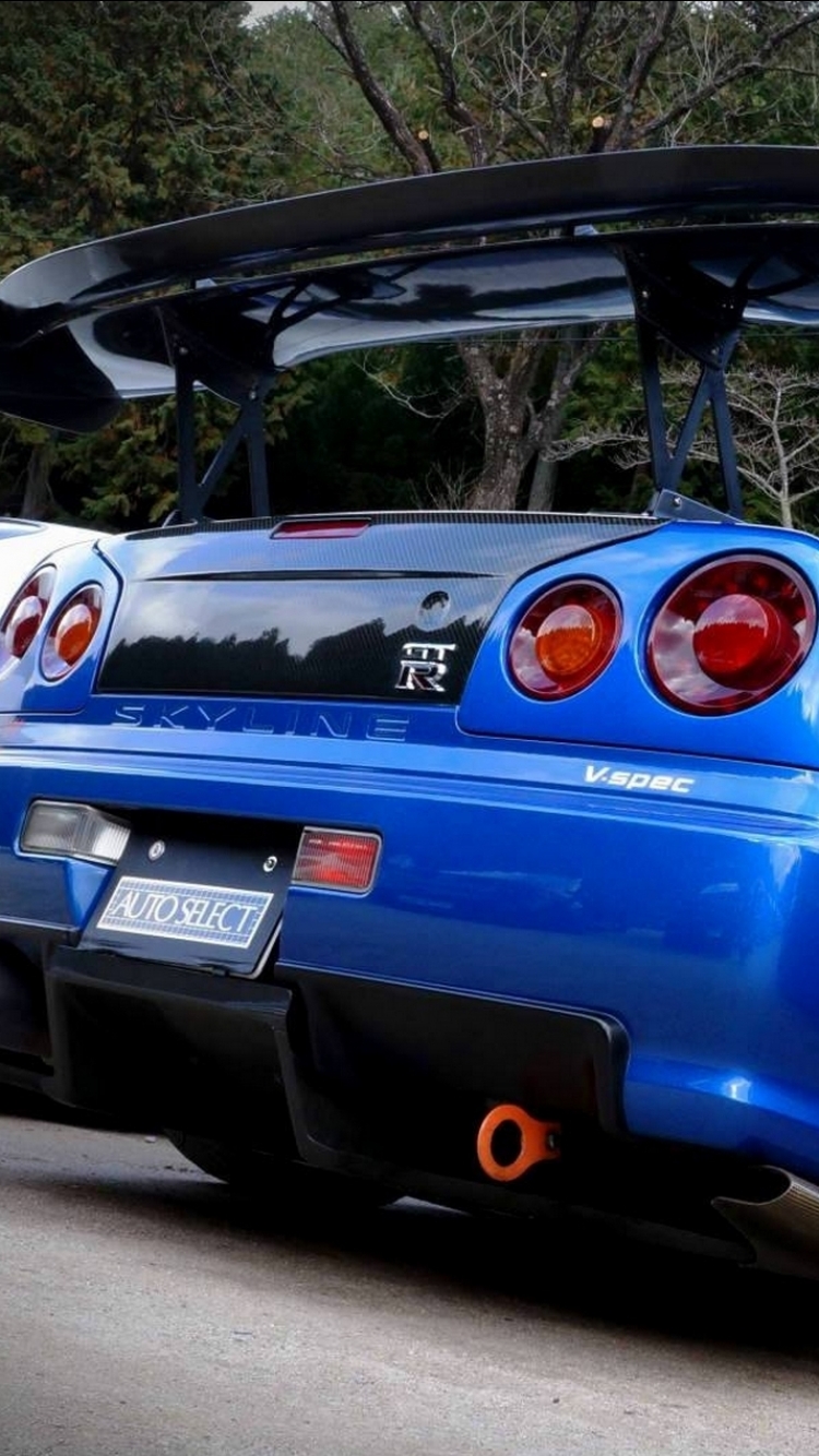 750x1334  Vehicles Nissan Skyline R34 - Mobile Abyss