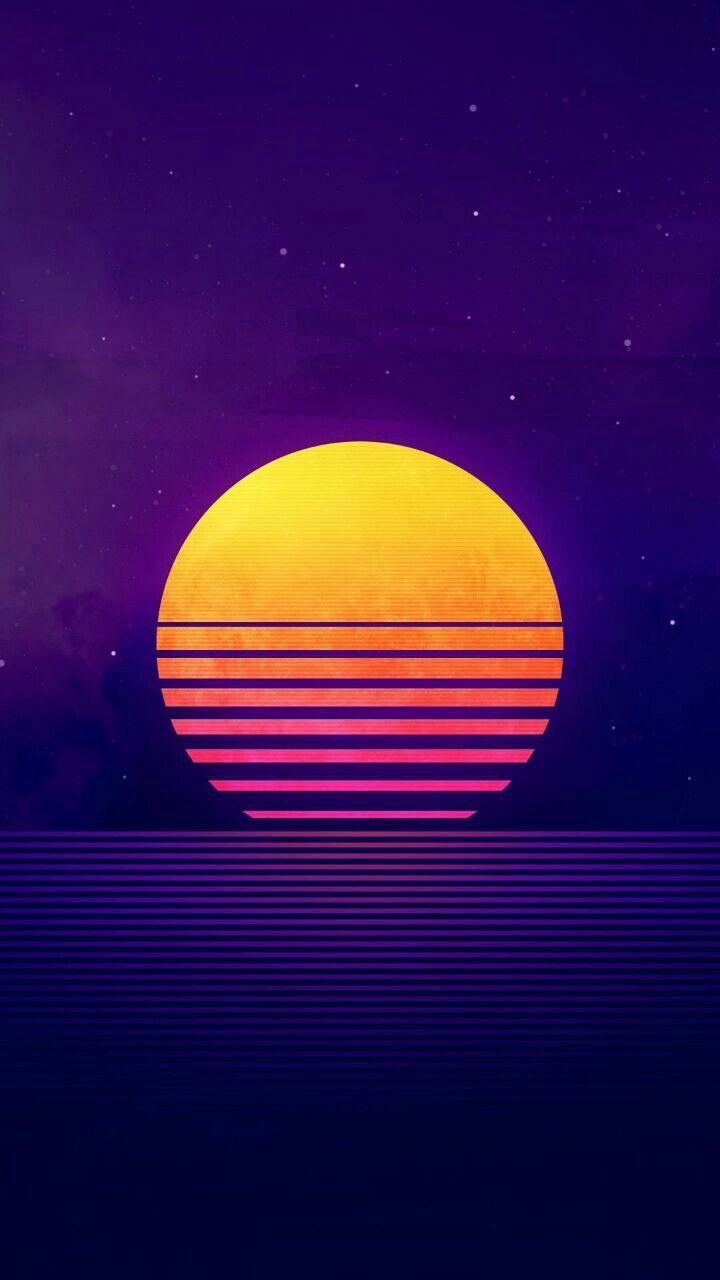 720x1280  retrowave Wallpaper, неоновые искусства, фиолетовый, синтезация, ретро искусство • обои для вас Desktop \ U0026 Mobile