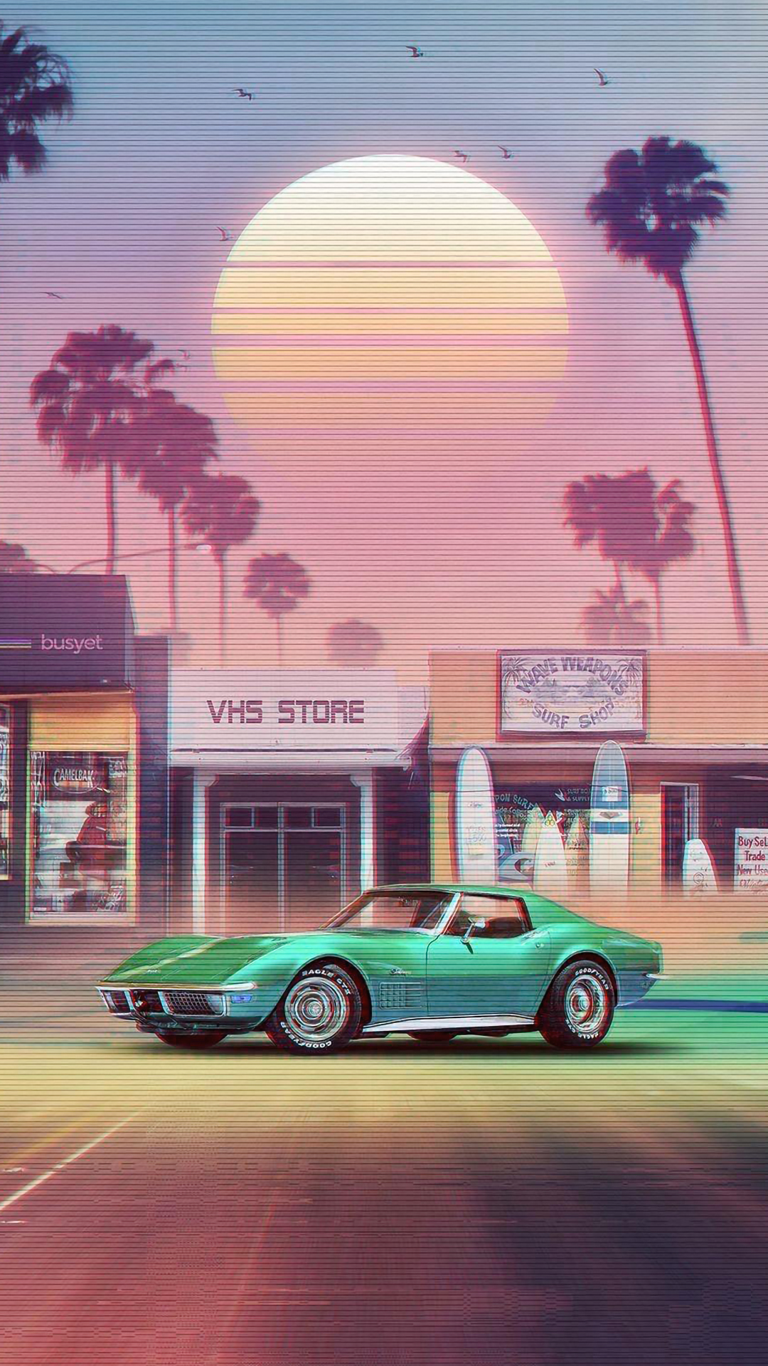 1080x1920  Wallpaper: Retrowave, Vaporwave, Synthwave, Ferrari F 40 1280x2120 - Cooleye6969 - 1967995 - HD Wallpapers - Wallhere
