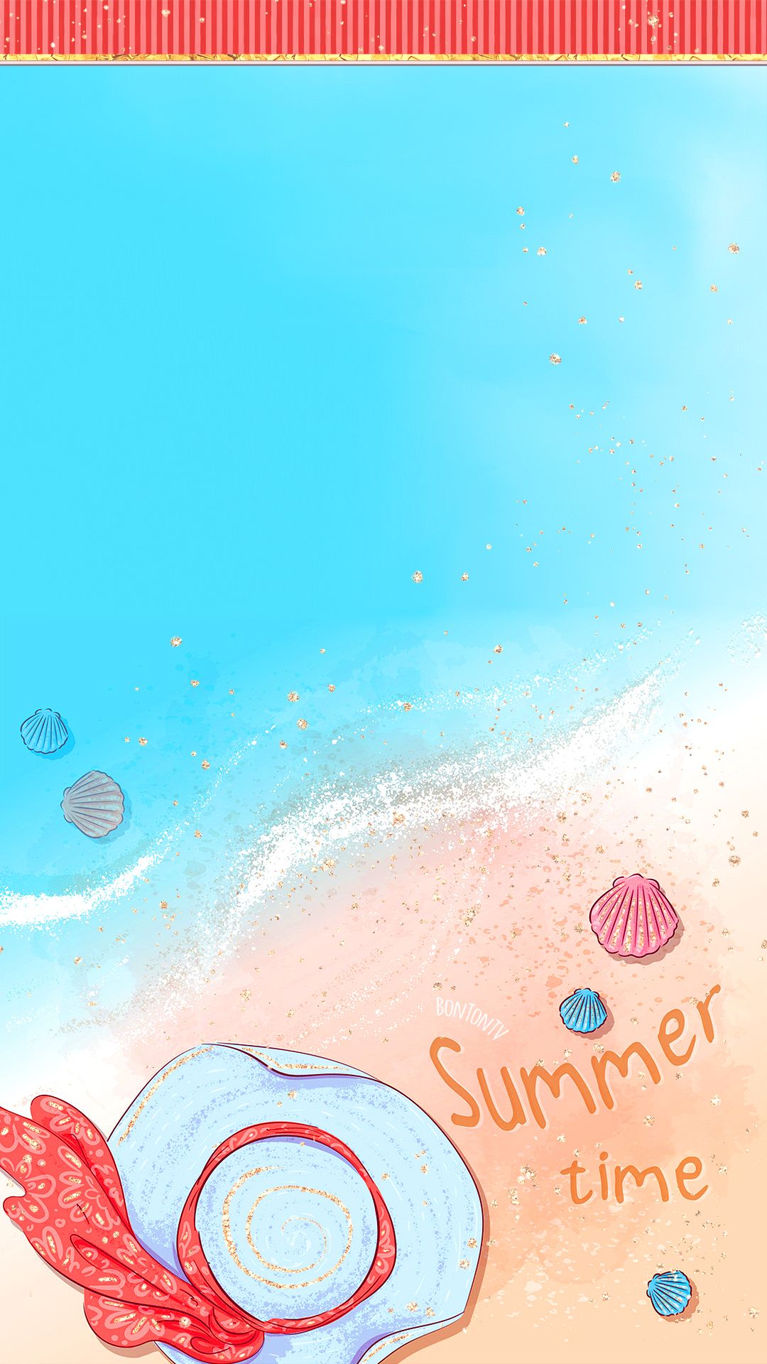 1080x1920   Обои для телефона HD Cute Glitter Summer Beach - от BonTon TV - Бесплатные фоны 1080x1920 обои #… | Симпатичные летние обои 