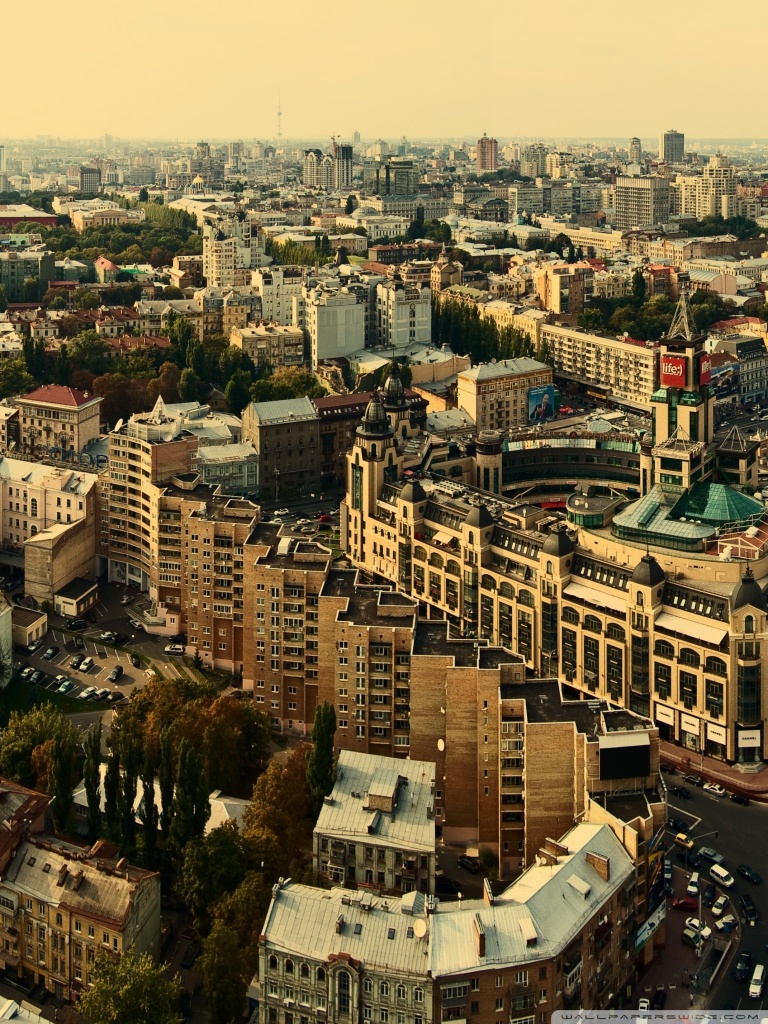 768x1024   Киев Панорама Ультра HD фон рабочего стола Обои for