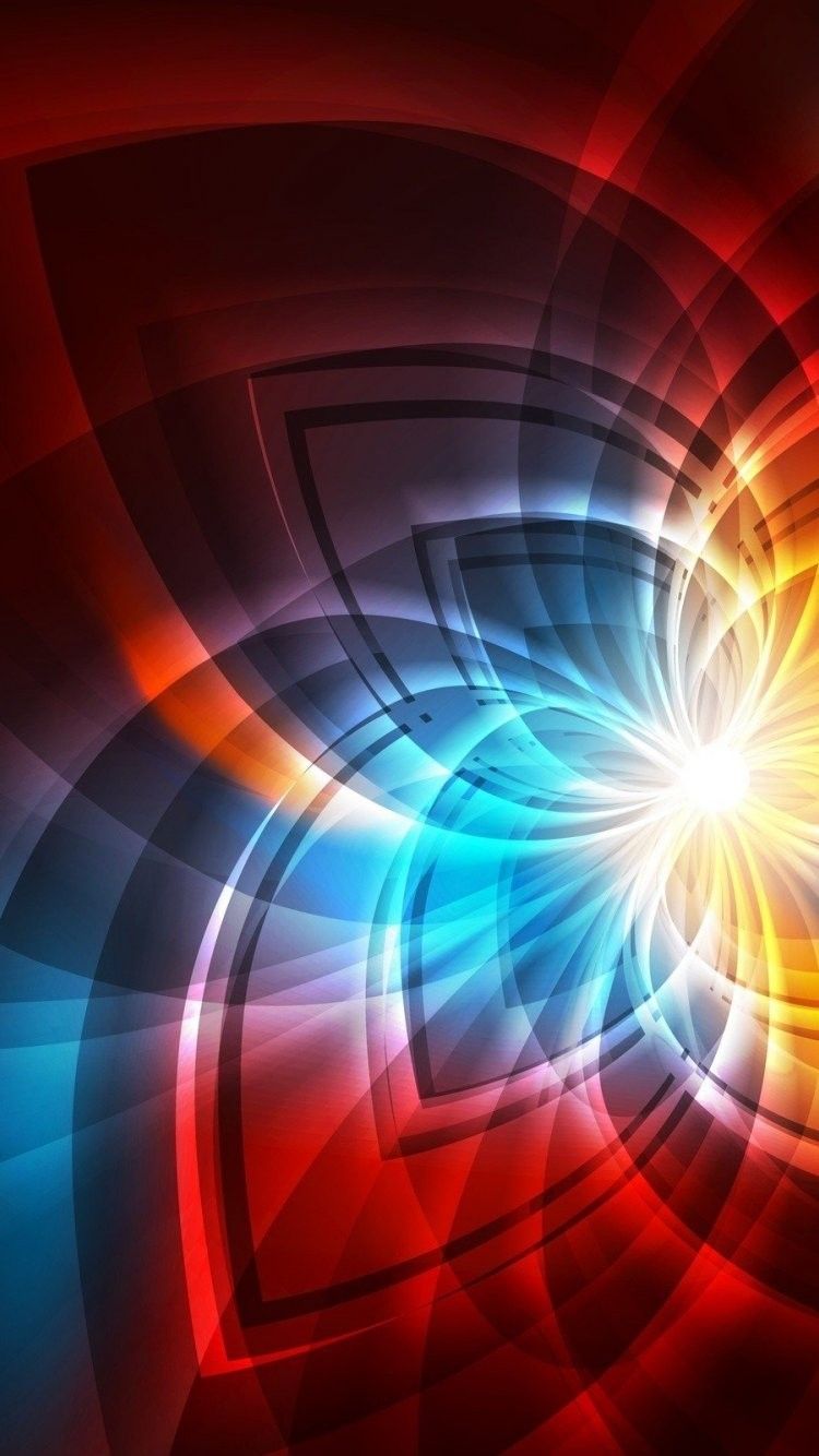 750x1334   Удивительные многоцветные обои для iPhone 6 31808 - Абстрактные обои для iPhone 6 | Абстрактные Фрактальные узоры Цветные обои