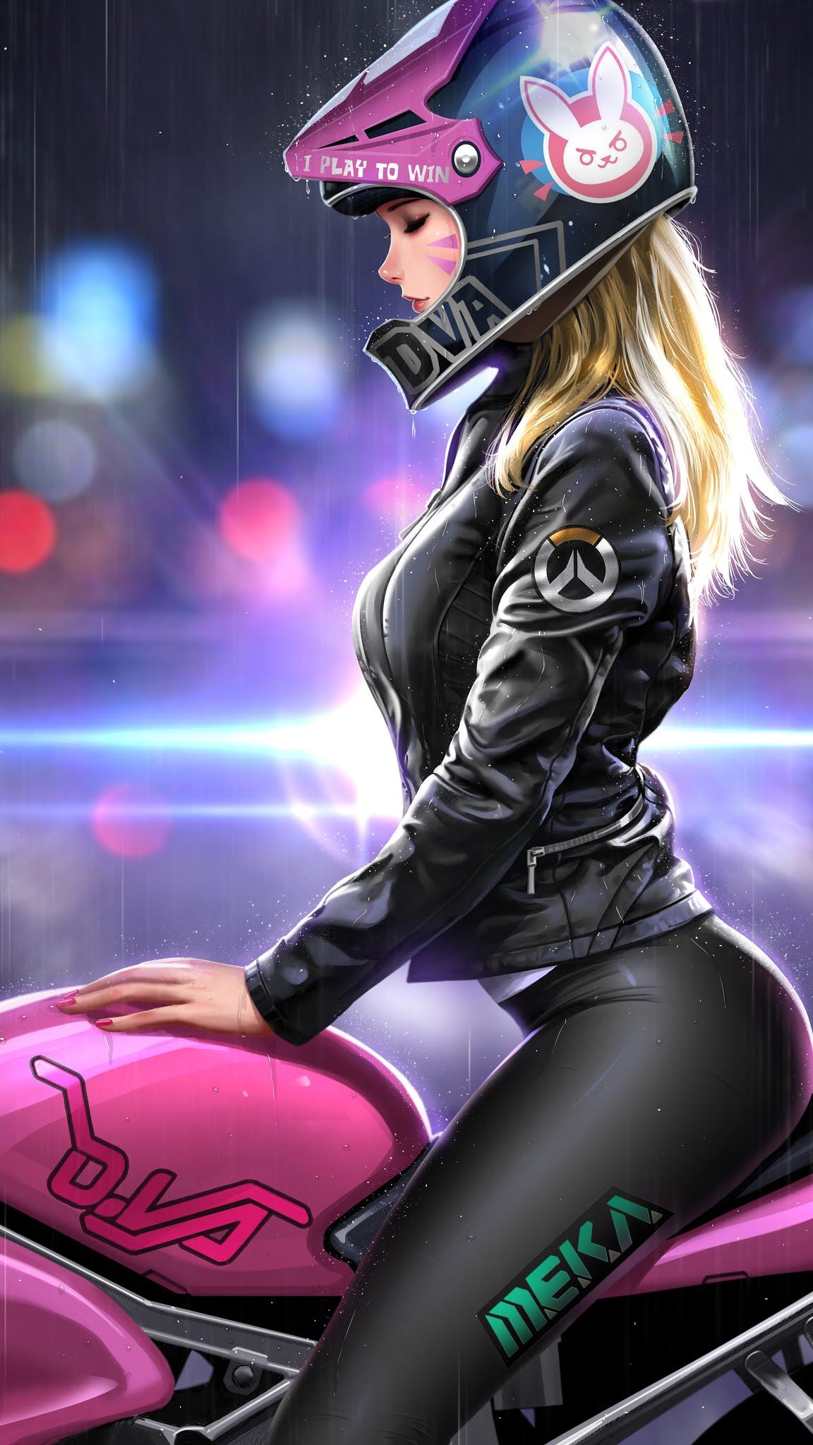 1152x2048 Dva Biker Girl | Мобильные обои | Девушка iphone обои Тату девушка обои Цифровое искусство девушка 