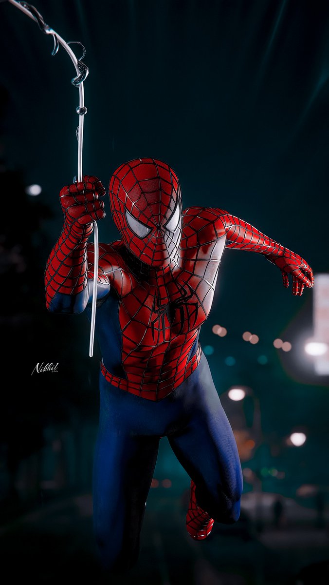 676x1200   ? фильмы Spider-Man Superheroes Marvel Comics Tobey Maguire Effectucular обои | (77171) 
