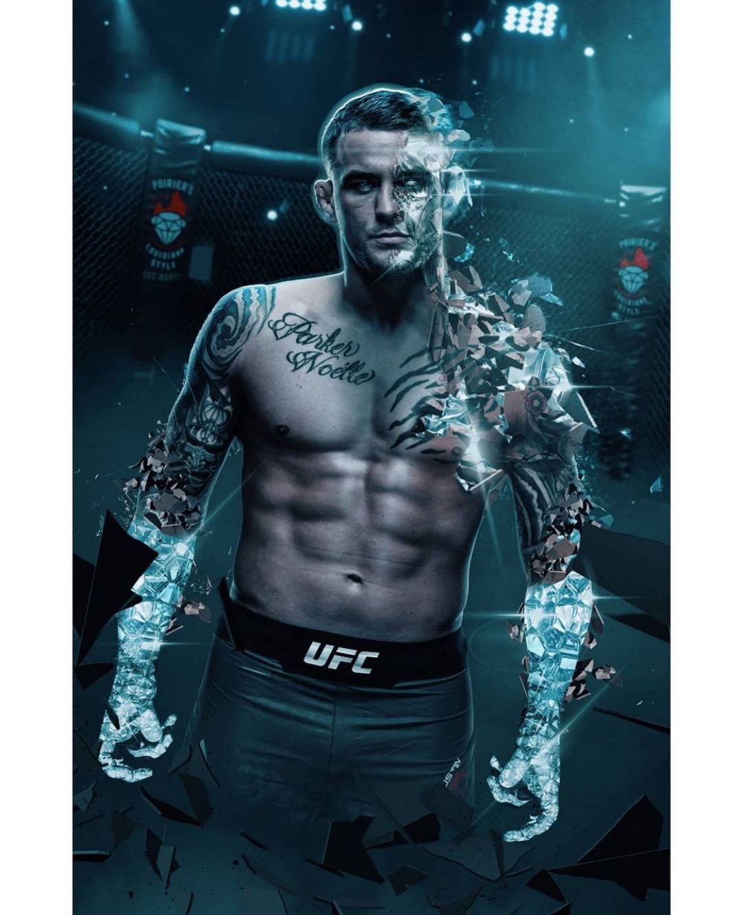 1080x1333 dustin Poirier VS Conor McGregor Poster для UFC 264 - MMAMANIA.com 