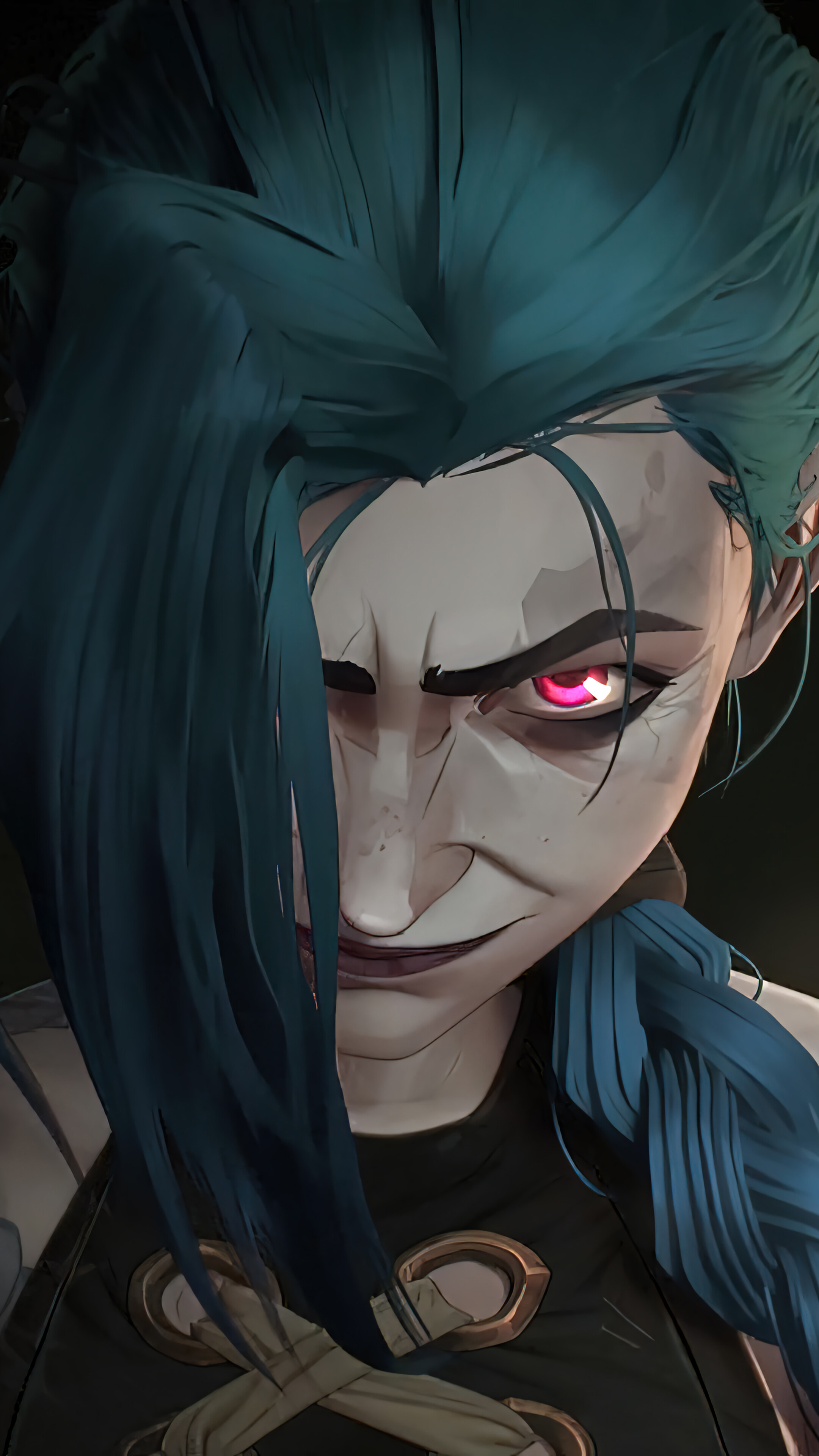 2160x3840  Lol Arcane Jinx Smile Phone iPhone 4k Обои \ U0026 Artwork