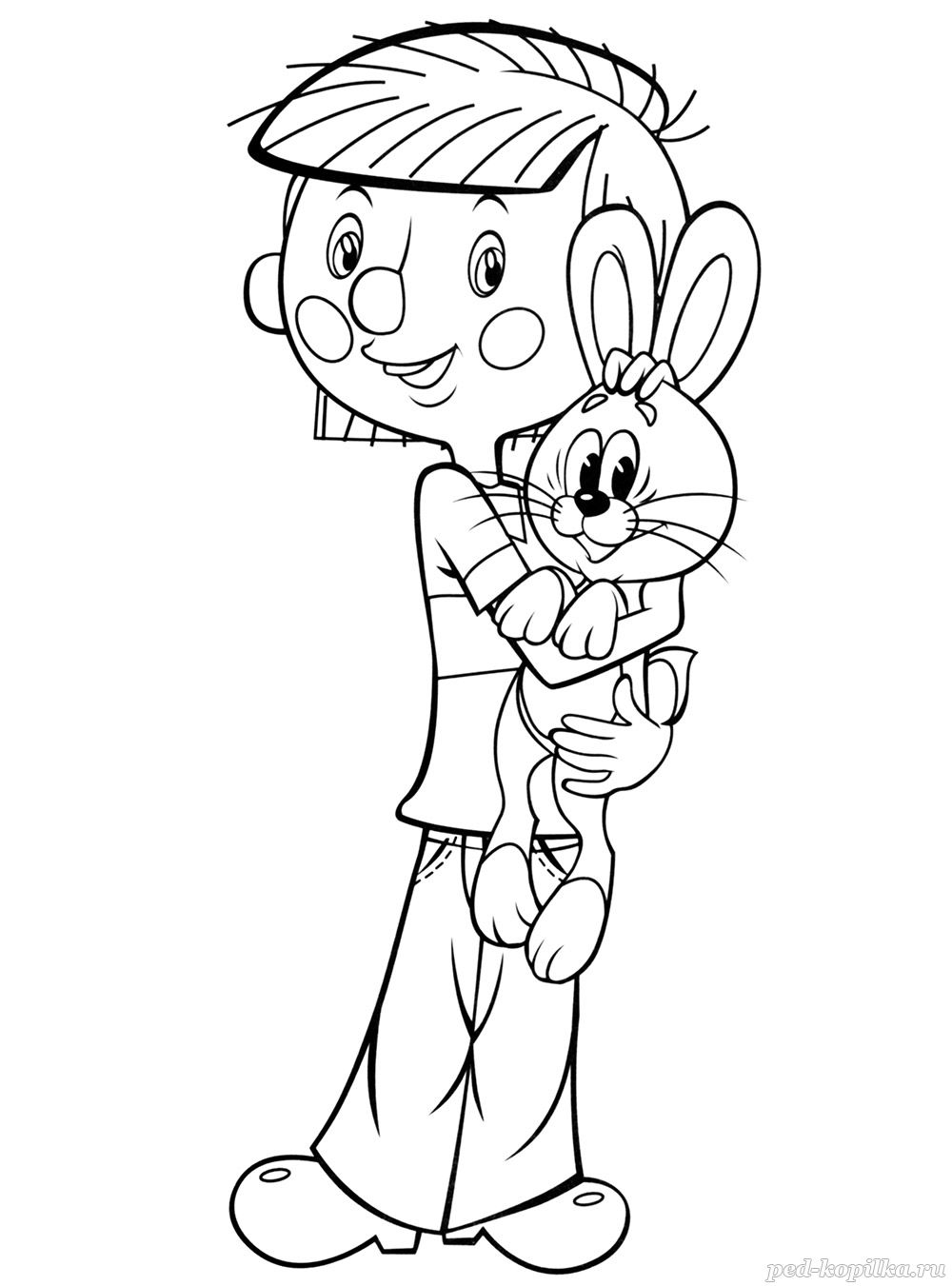 1000x1351   Простоквашино Раскраска Жил-был на свете мальчик по имени дядя Фёдор 