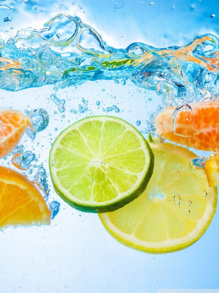 768x1024  Fruits Water Splash Ultra HD Обои для рабочего стола для 4K UHD TV: Multi Display Dual Monitor: Tablet: Smartphone