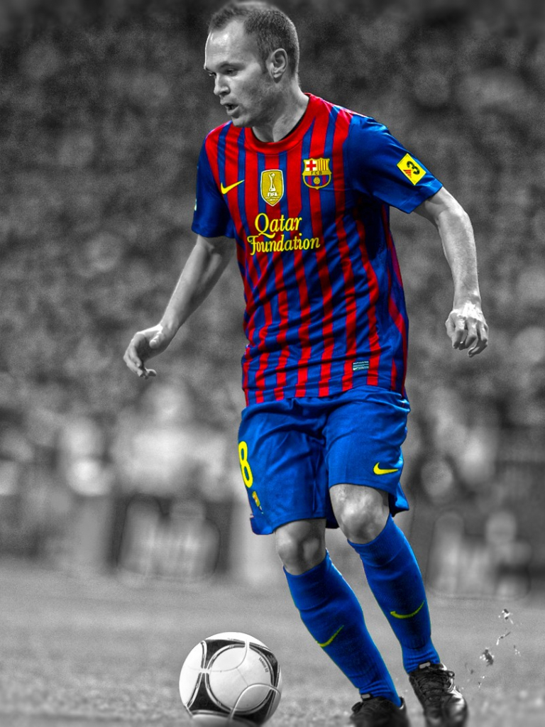 768x1024   Andrés iniesta Android обои - скачать бесплатно картинкуPIN-код на 10 リオネル · メッシ 