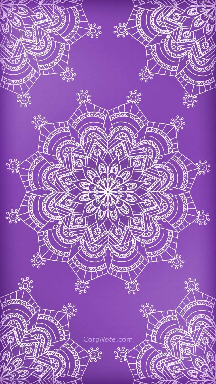 750x1334   Бесплатные обои - Отражения мандалы