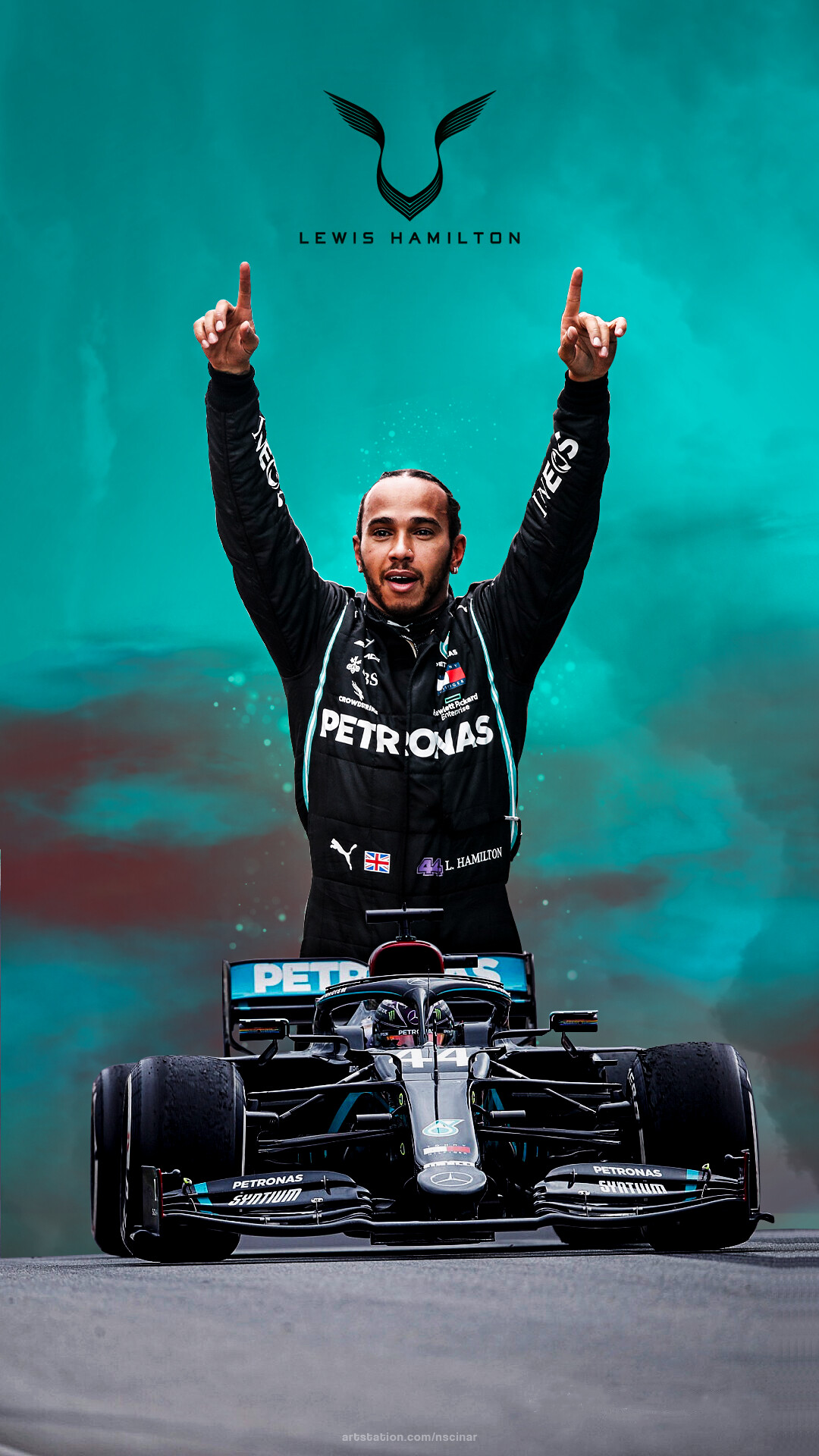 1080x1920 artstation - Lewis Hamilton Wallpaper .