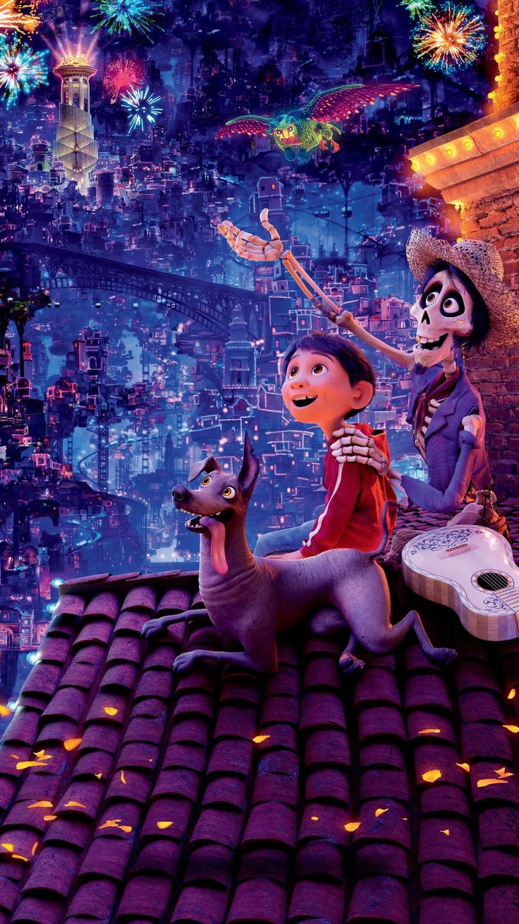 COCO (2017) Телефон Обои | Moviemania |. Disney Wallpaper, Disney Background, Disney Pictures 