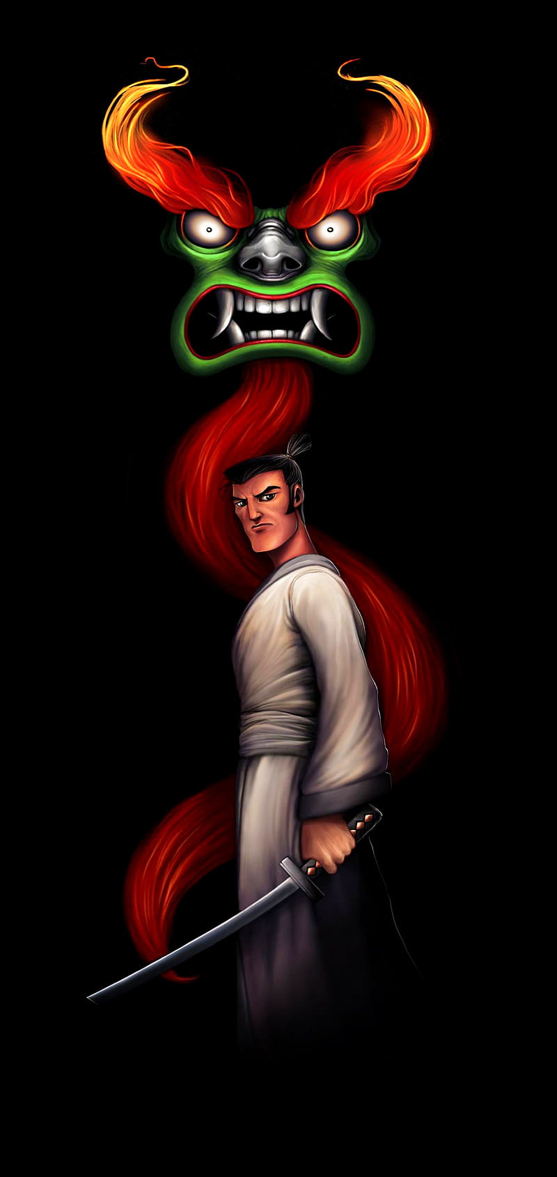 800x1689  samurai Jack Wallpaper Телефон Автор: Michelle Tremblay