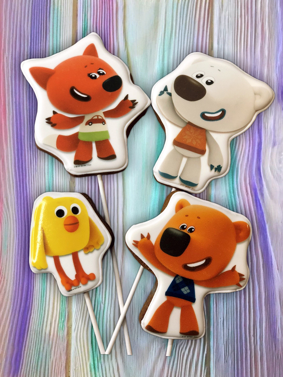 900x1200   Набор имбирных пряников Ми-ми-мишки.4 шт.Украшение Топпер Ми-ми- мишки Пряник из мультика. - купить в интернет-магазине OZON с быстрой доставкой 