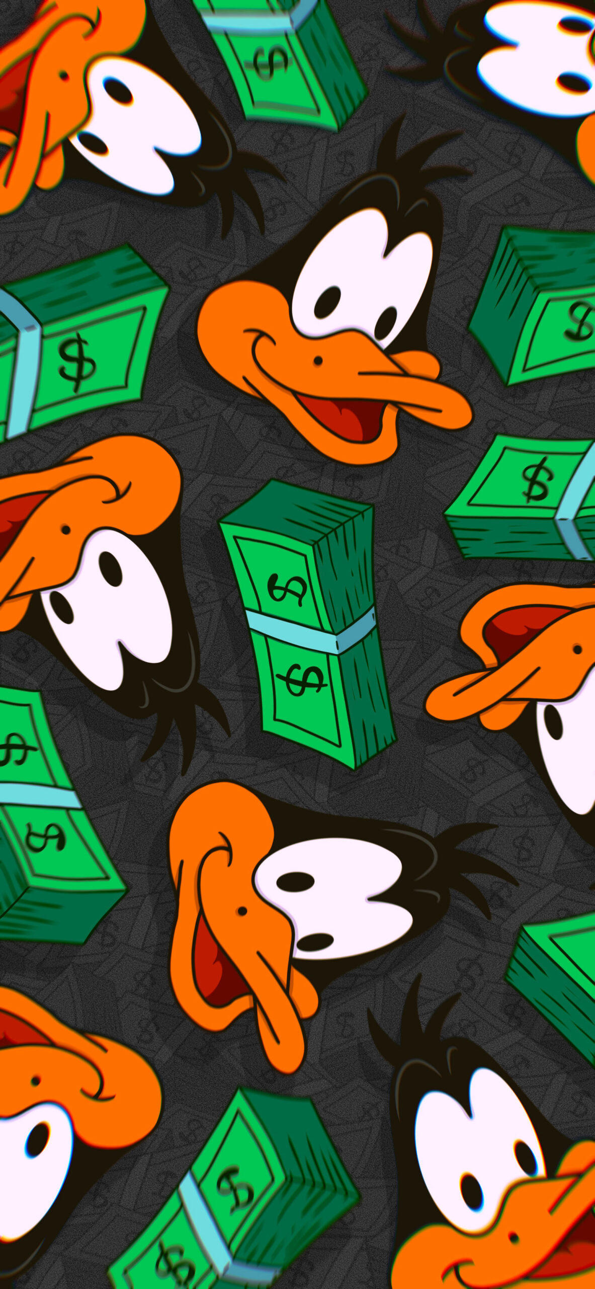 1183x2560 looney Tunes Dataffy Duck Money на рабочий стол - обои на рабочий стол klan