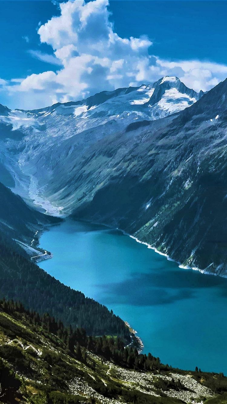 750x1334  Wallpaper Норвегия, 5K, 4K обои, фьорд, горы, река, небо, ОС # 5657 