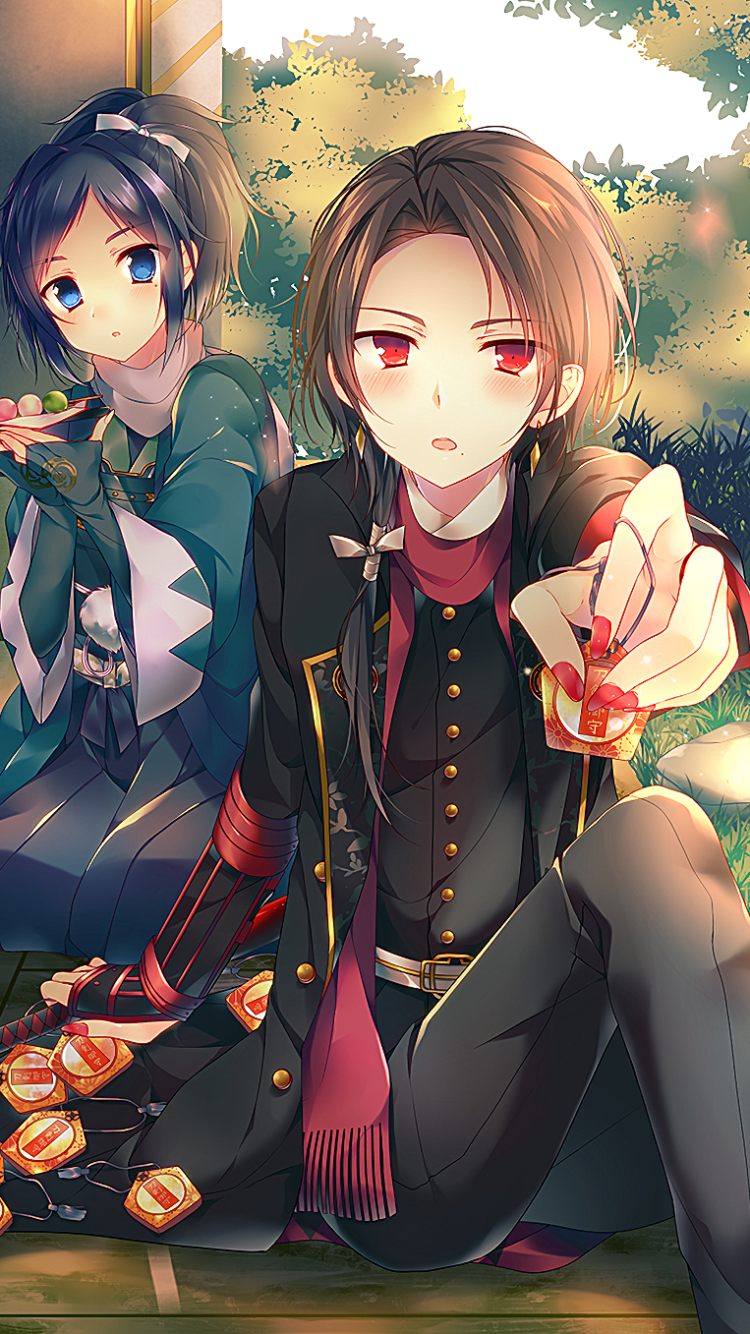 750x1334  Zoku Touken Ranbu Hanamaru ОБОИ für Android - APK herunterladen
