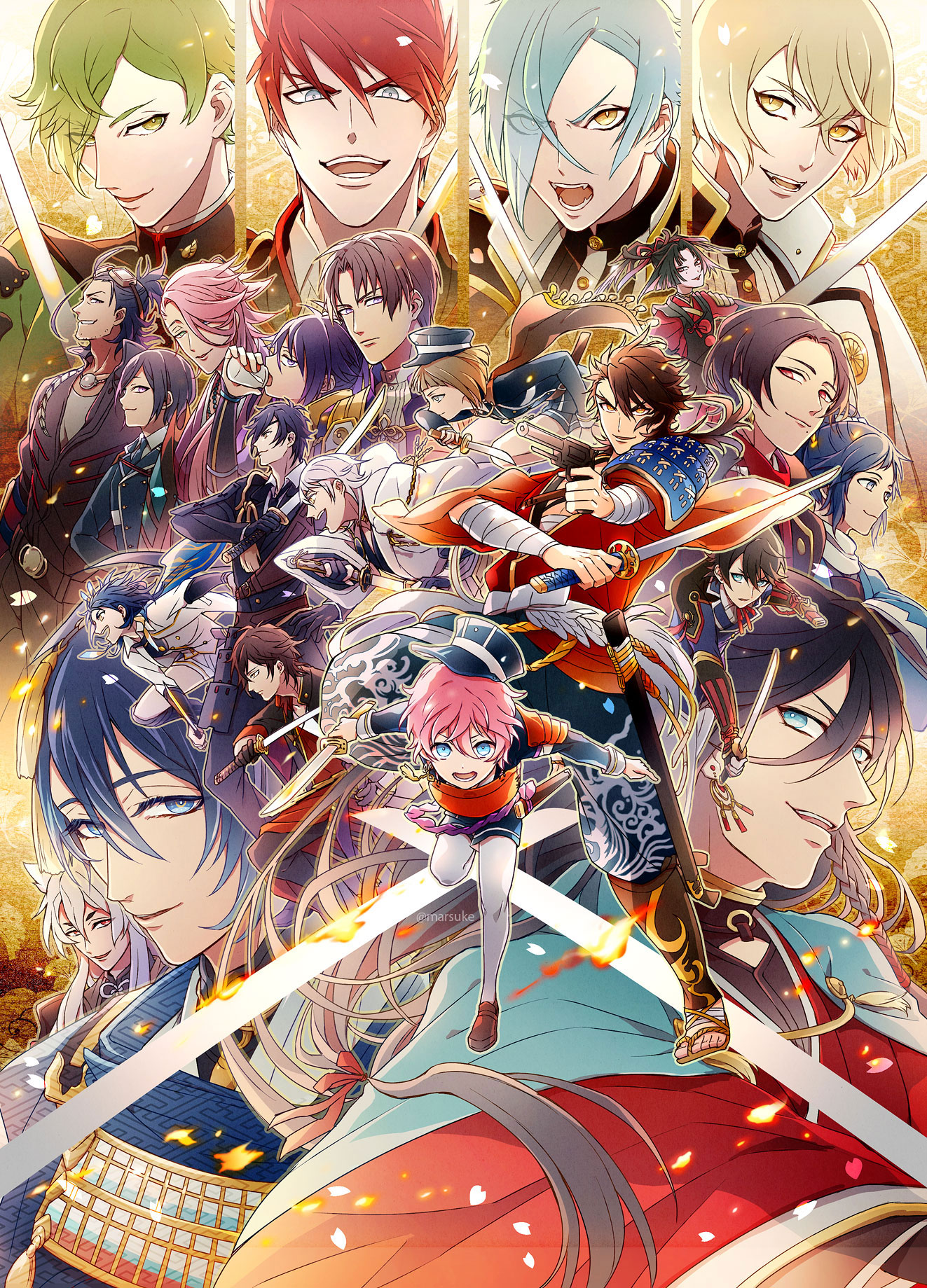 1323x1839  anime Touken Ranbu - Mobile Abyss 