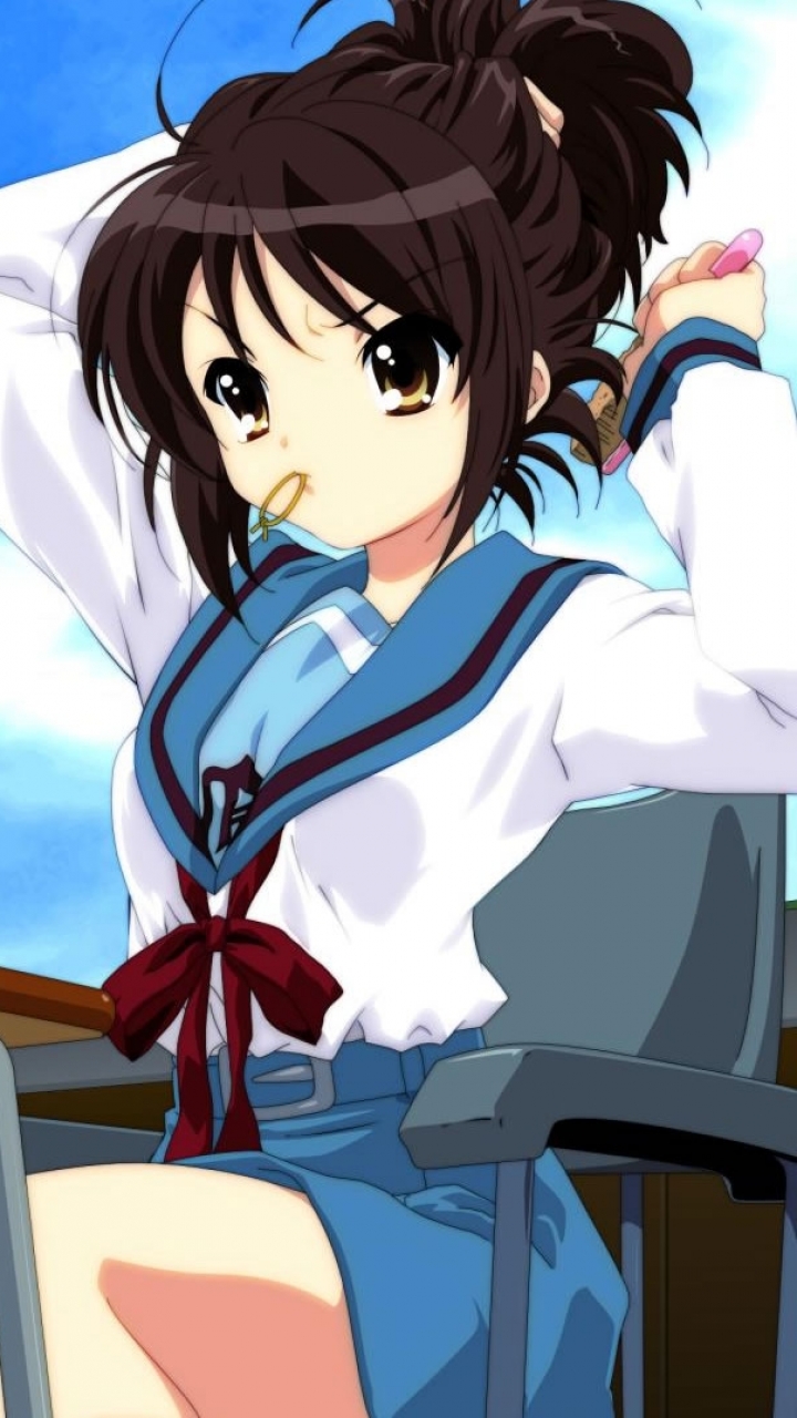 720x1280   1280x2120 Меланхолия Из Haruhi Suzumiya 4k iPhone 6+ HD 4K обои для рабочего стола, изображений, фонов, фото и фотографии 