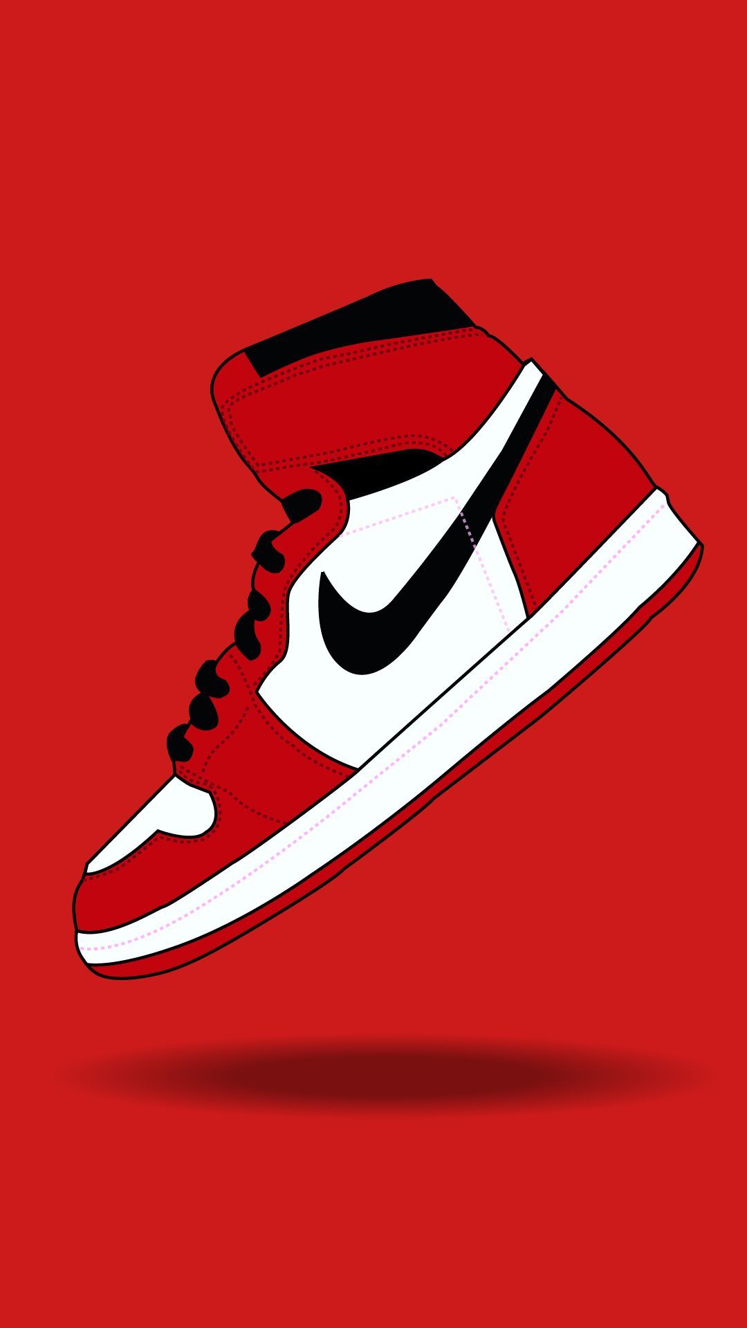 Nike Air Jordan 1 с красным лого