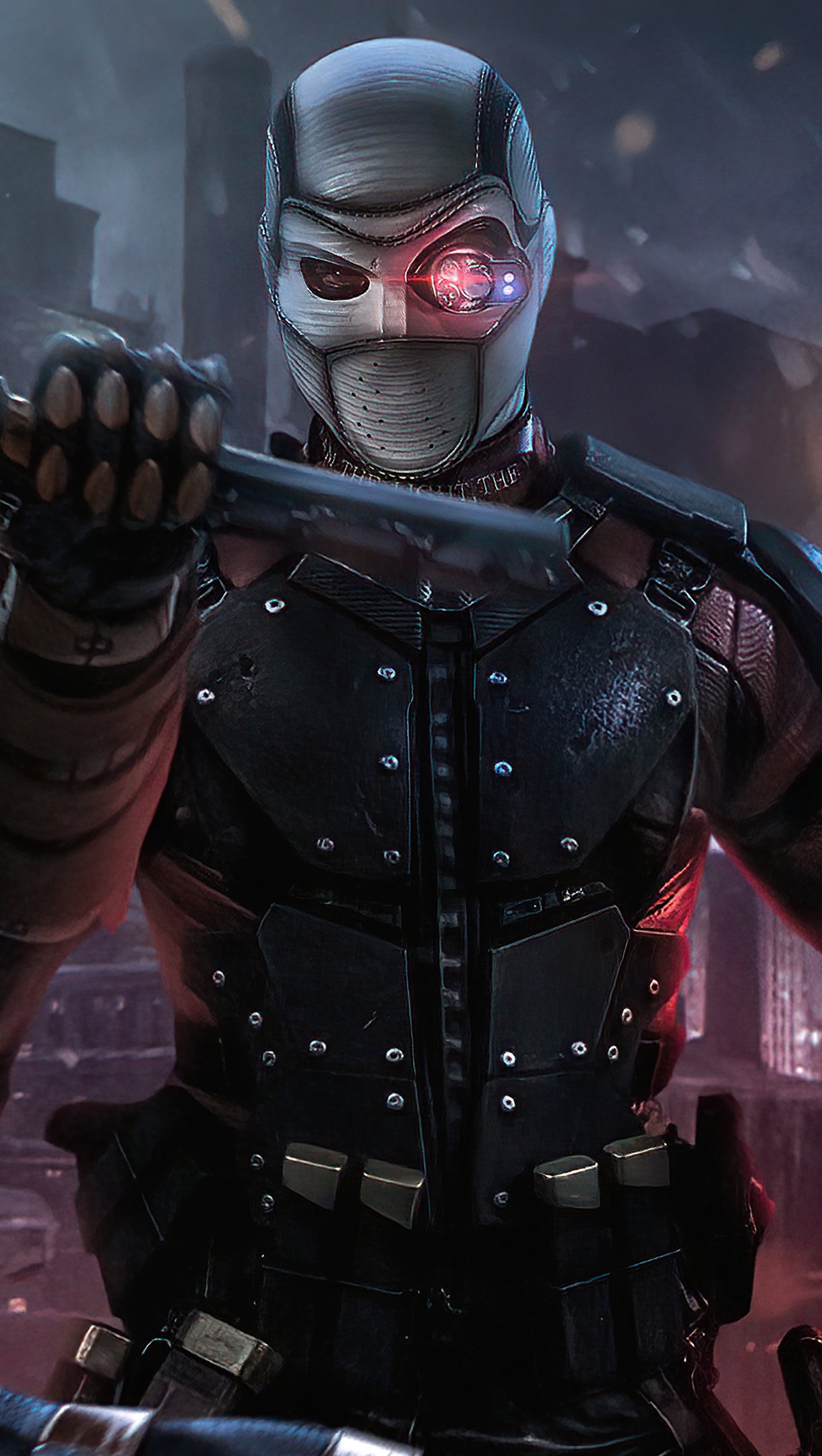 1220x2160   Deathstroke vs deadshot бой обои 4k Ultra HD ID: 8178 