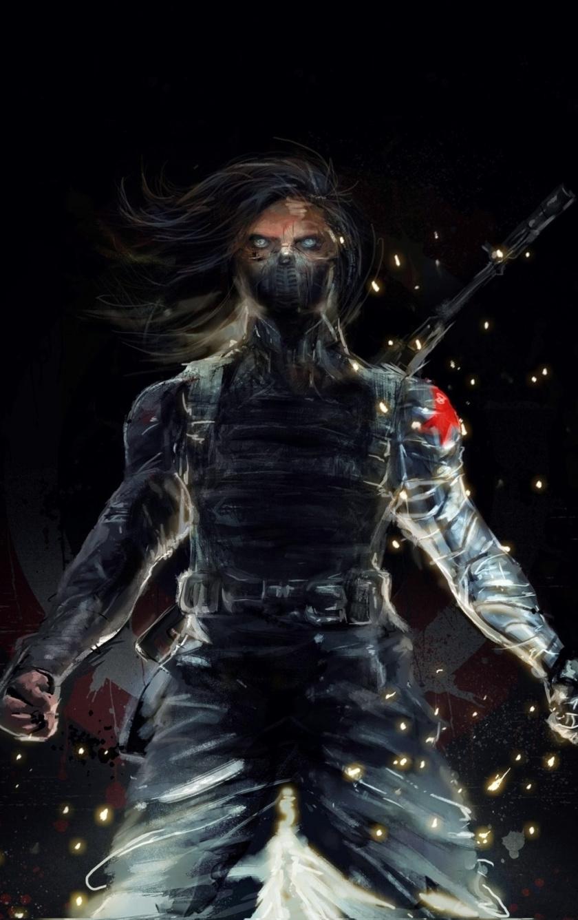 840x1336  Winter Soldier iPhone Wallpapers - обои Cave