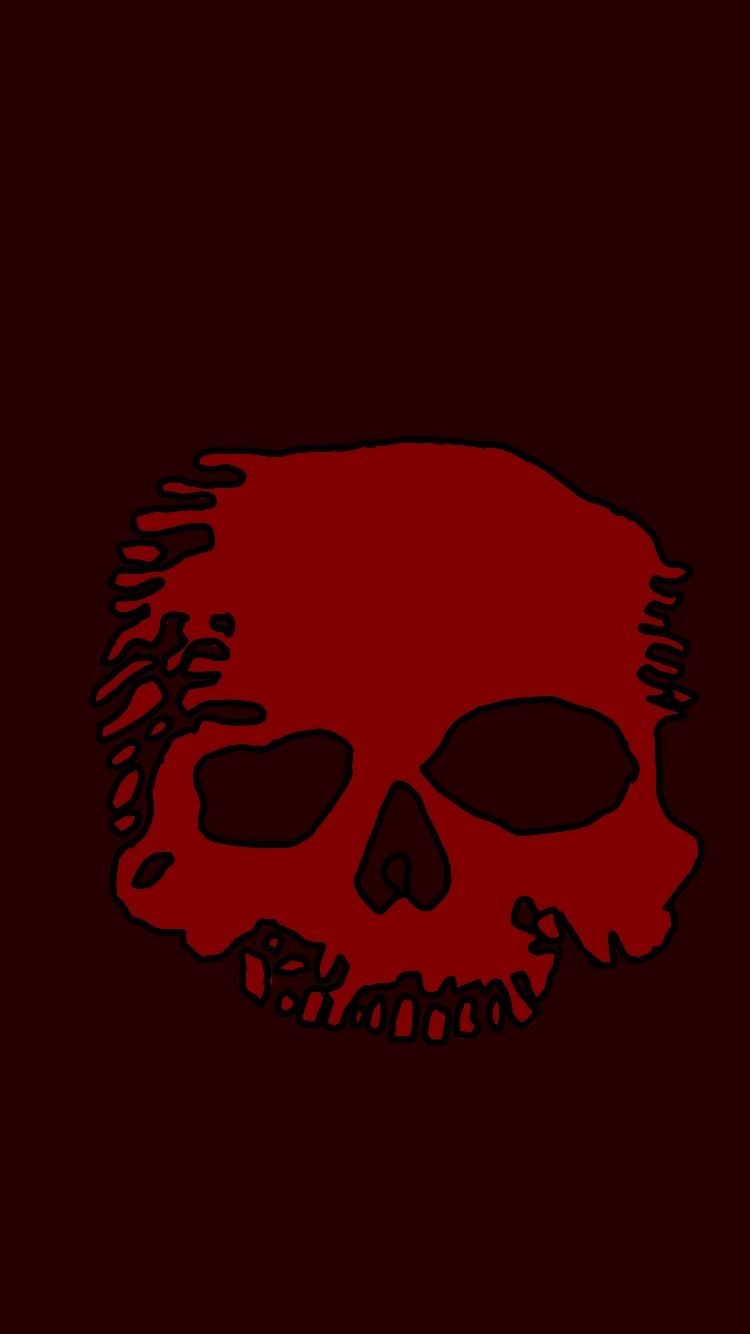 750x1334  red Череп Обои PrehistoricControl - скачать на Zege ™ | F454 