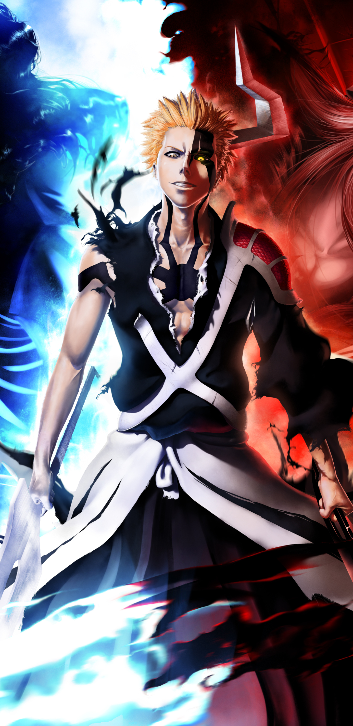 1440x2960 Bleach, ichigo Kurosaki, череп, аниме, минимальные, 1080x1920 Bliach Anime, Bleach Anime iChigo, Bleach Chamags