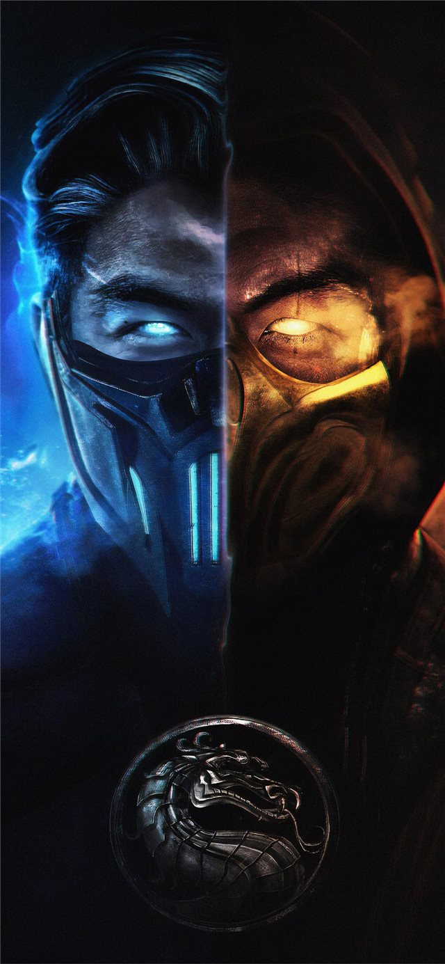 640x1385 mortal kombat subzero и scorpion iPhone X Обои Скачать бесплатно