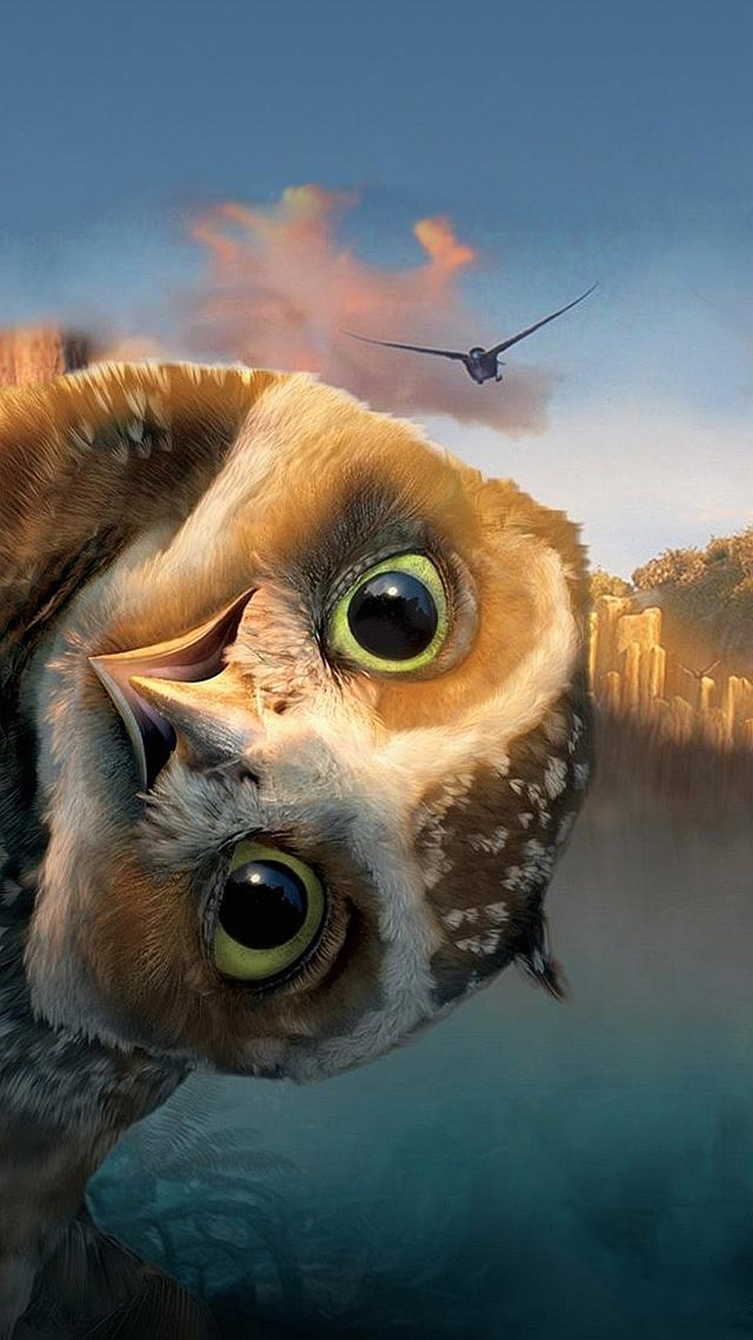 1080x1920 Funny owl - Лучшие обои для htc one бесплатно и легко скачать 