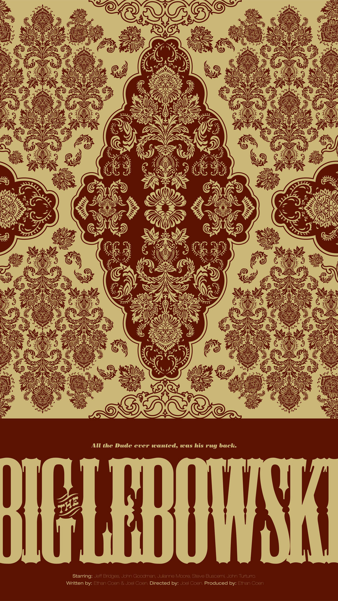 1080x1920  BIG Лебовски от Alamoscout6 на Deviantart | Плакат фильма Art, Big Lebowski, Movie Art