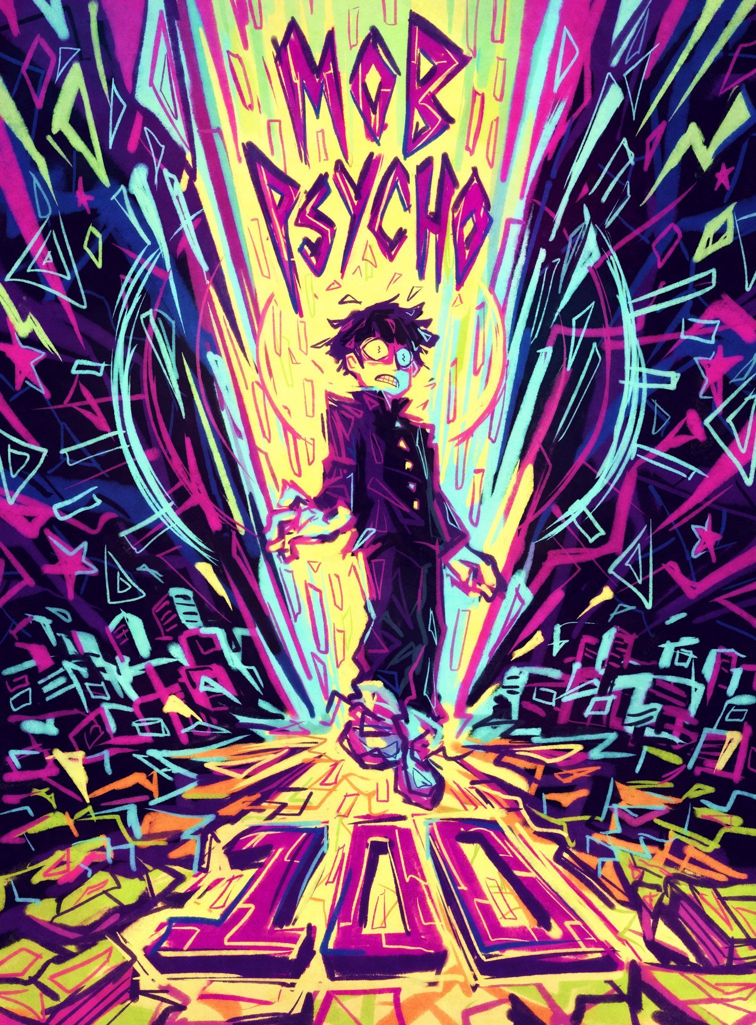 1512x2048 Anime Mob Psycho 100 - Мобильная пропасть 