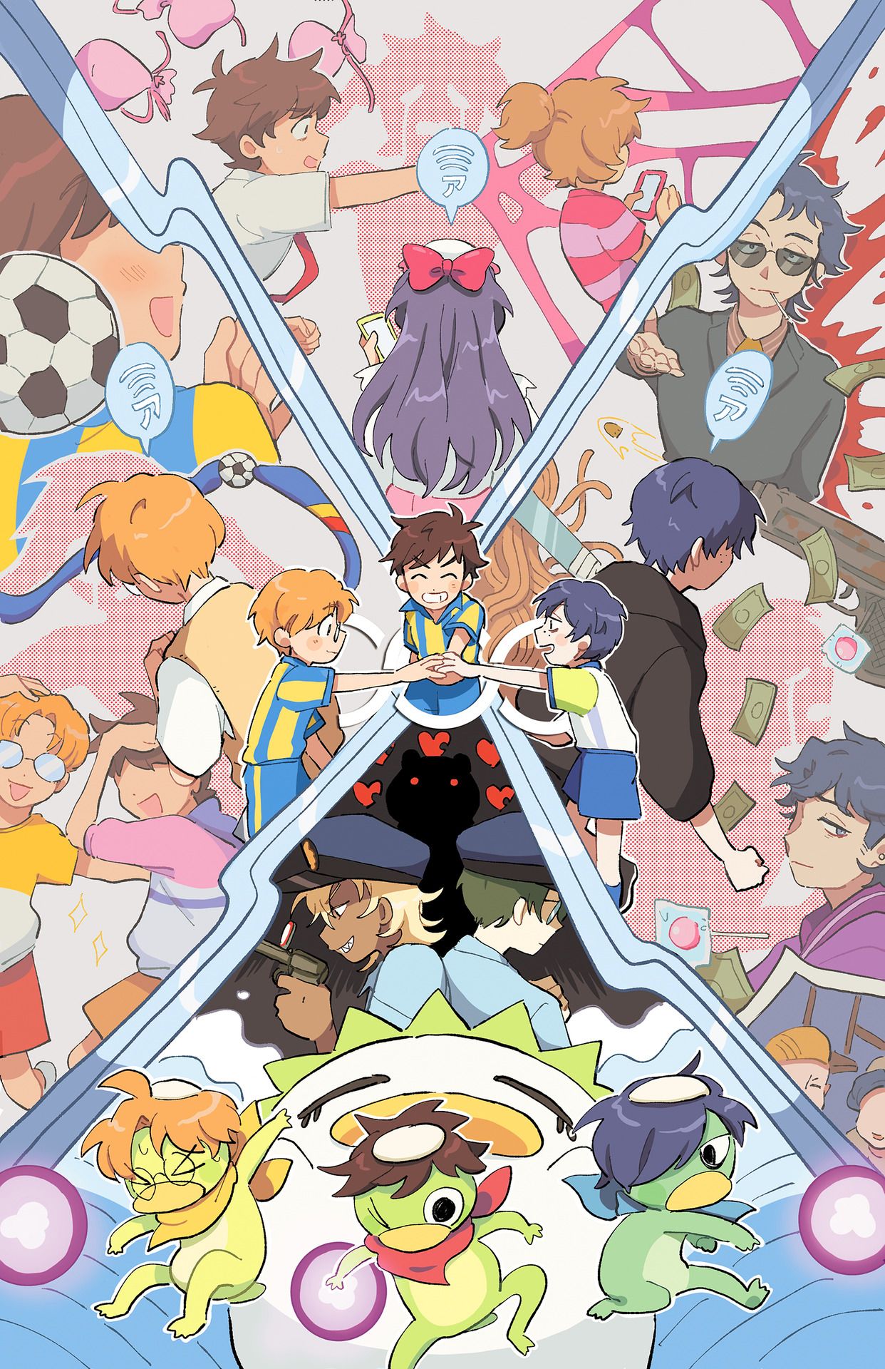 1242x1920  Sarazanmai - обои пещера 