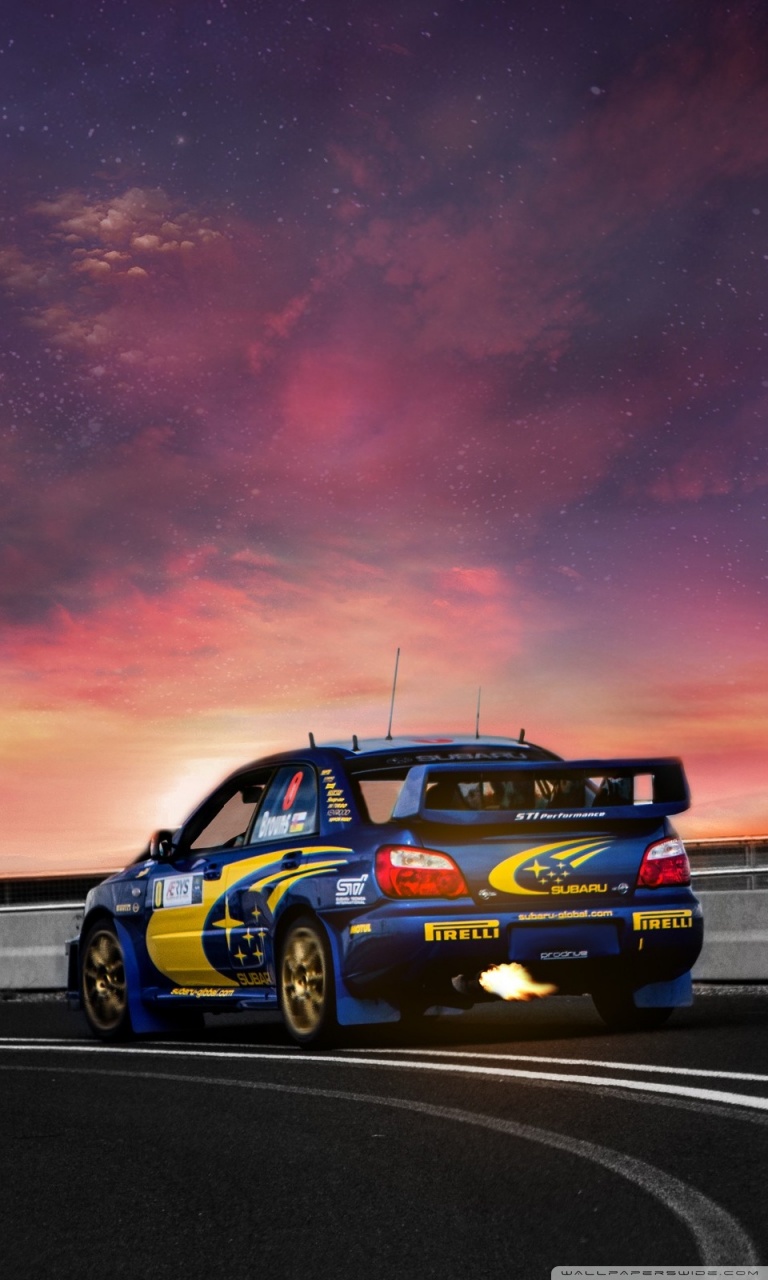 768x1280 Subaru WRX STi bugeye rally phone wallpaper .