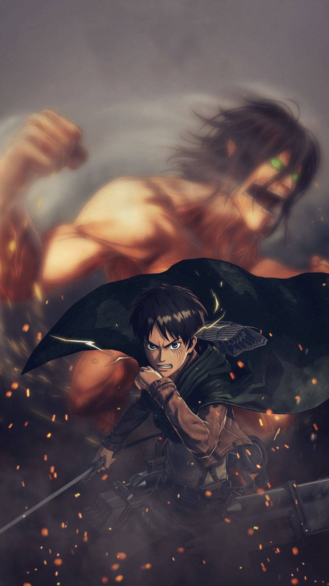 1080x1920  1242x2688 Атака на Titan Eren Yeager iPhone xs Max обои, HD Anime 4K обои, изображения, фотографии и фон - обои Den