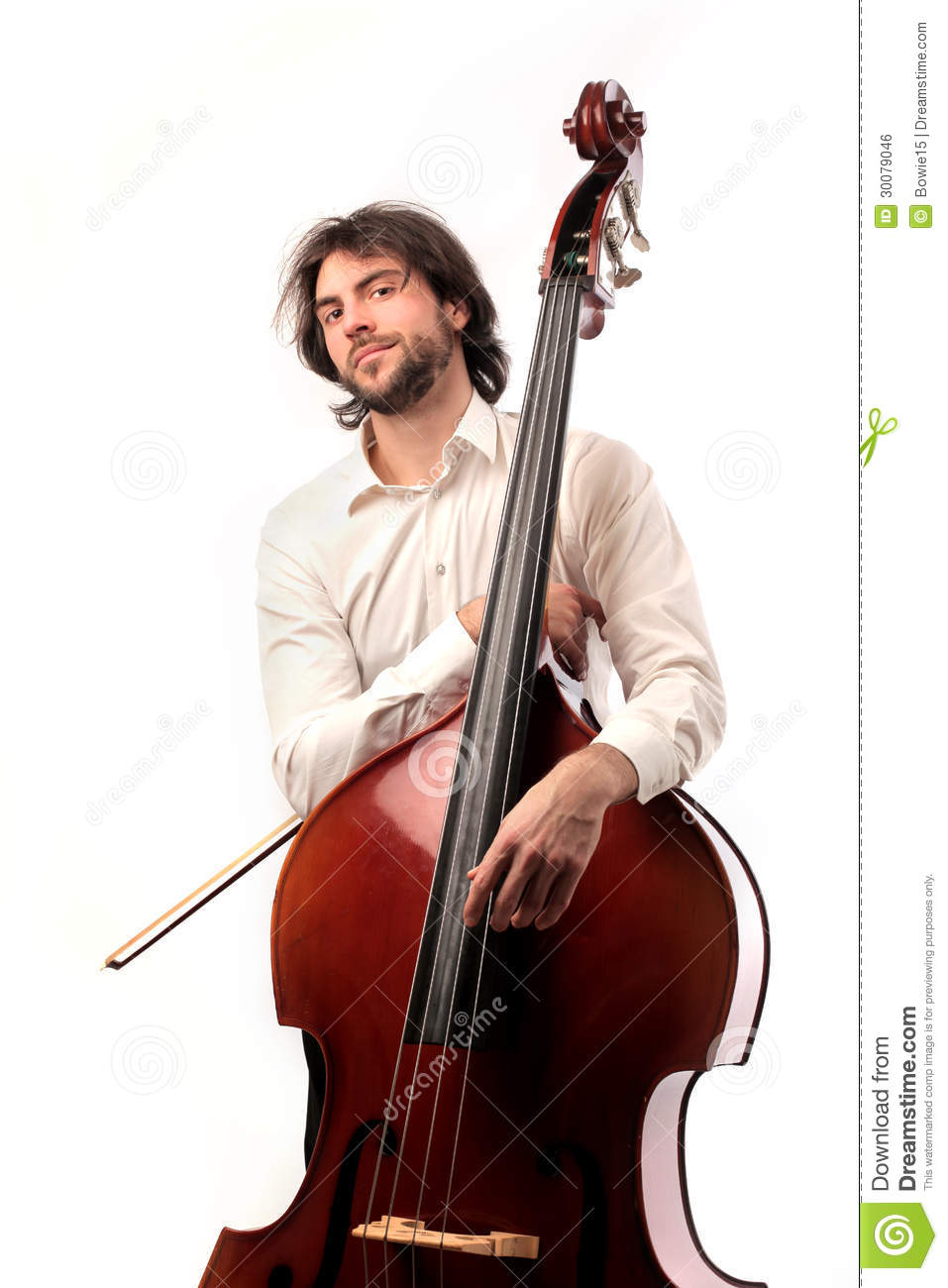 957x1300  man играют в двойной бас в акварели Сток -изображение - Изображение гармонии, классика: 199213787