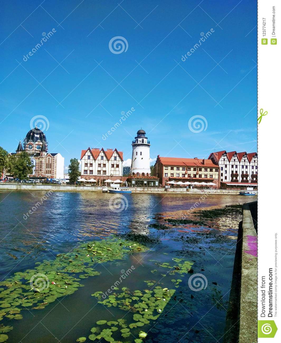 1065x1300 beautiful View of Kaliningrad Russia Stock Image - Изображение рыбалки, Калининград: 123774217