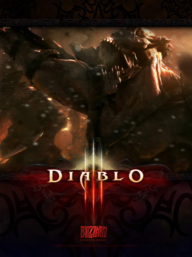768x1024  Diablo 2 Воспитанный 4K Телефон iPhone обои № 1681C 